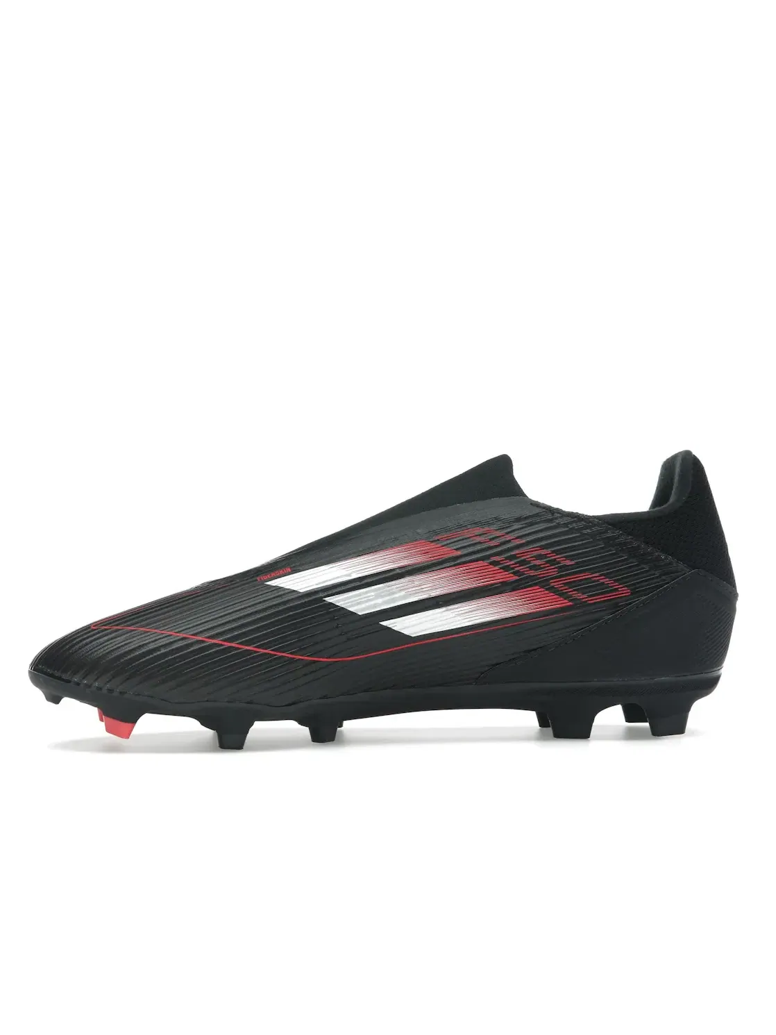 Мужские бутсы с безшнуровкой Adidas F50 League Laceless FG/MG — изображение 3 из 4, черный/серый/красный