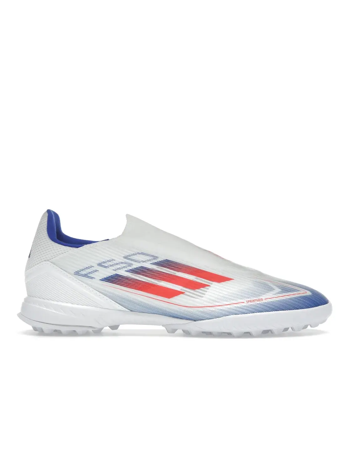 Мужские бутсы без шнуровки Adidas F50 League Laceless Turf — изображение 1 из 4, белый красный синий