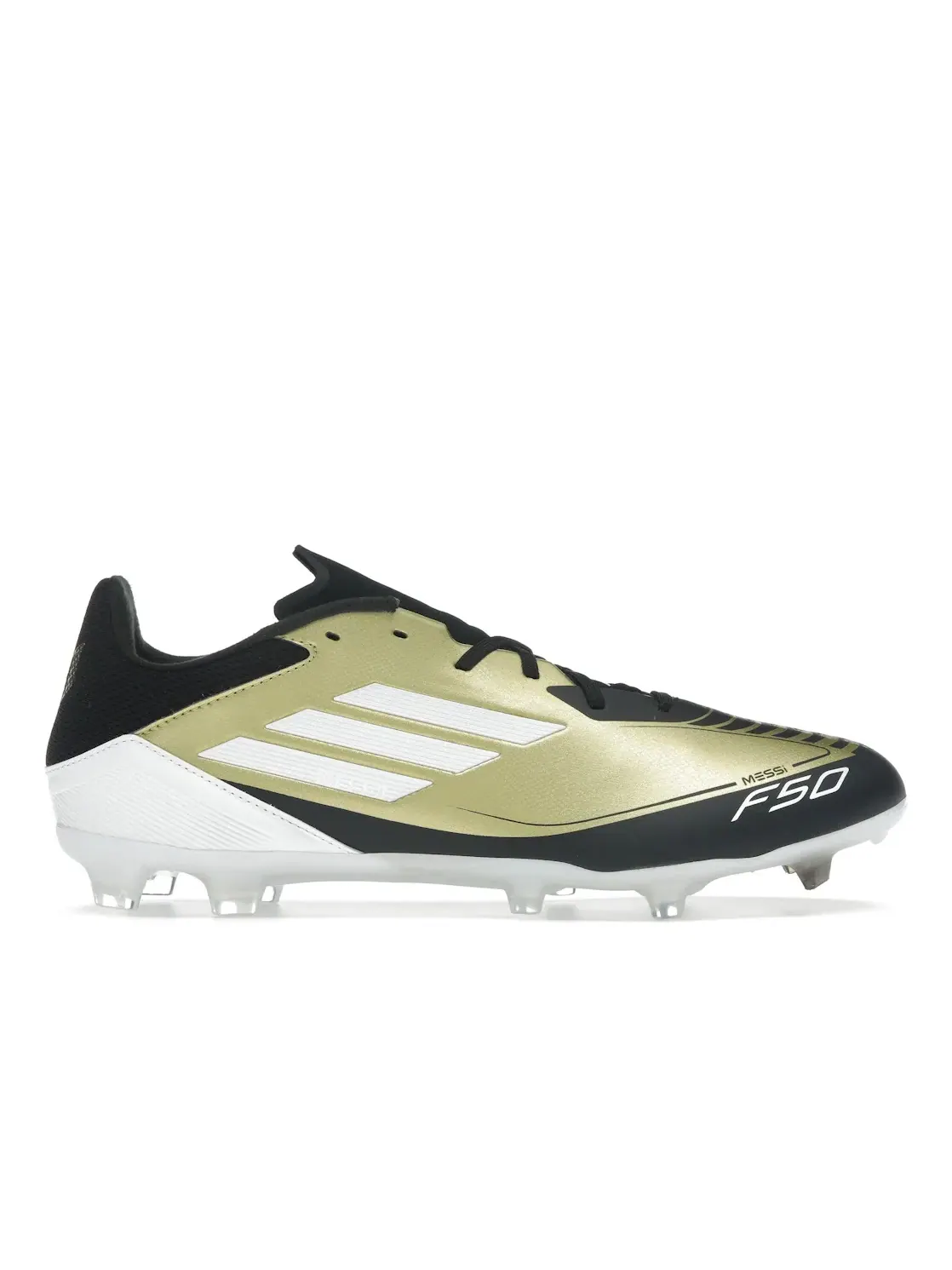 Мужские бутсы с низким профилем Adidas F50 League Low FG Messi — изображение 1 из 4, золотистый/белый/черный