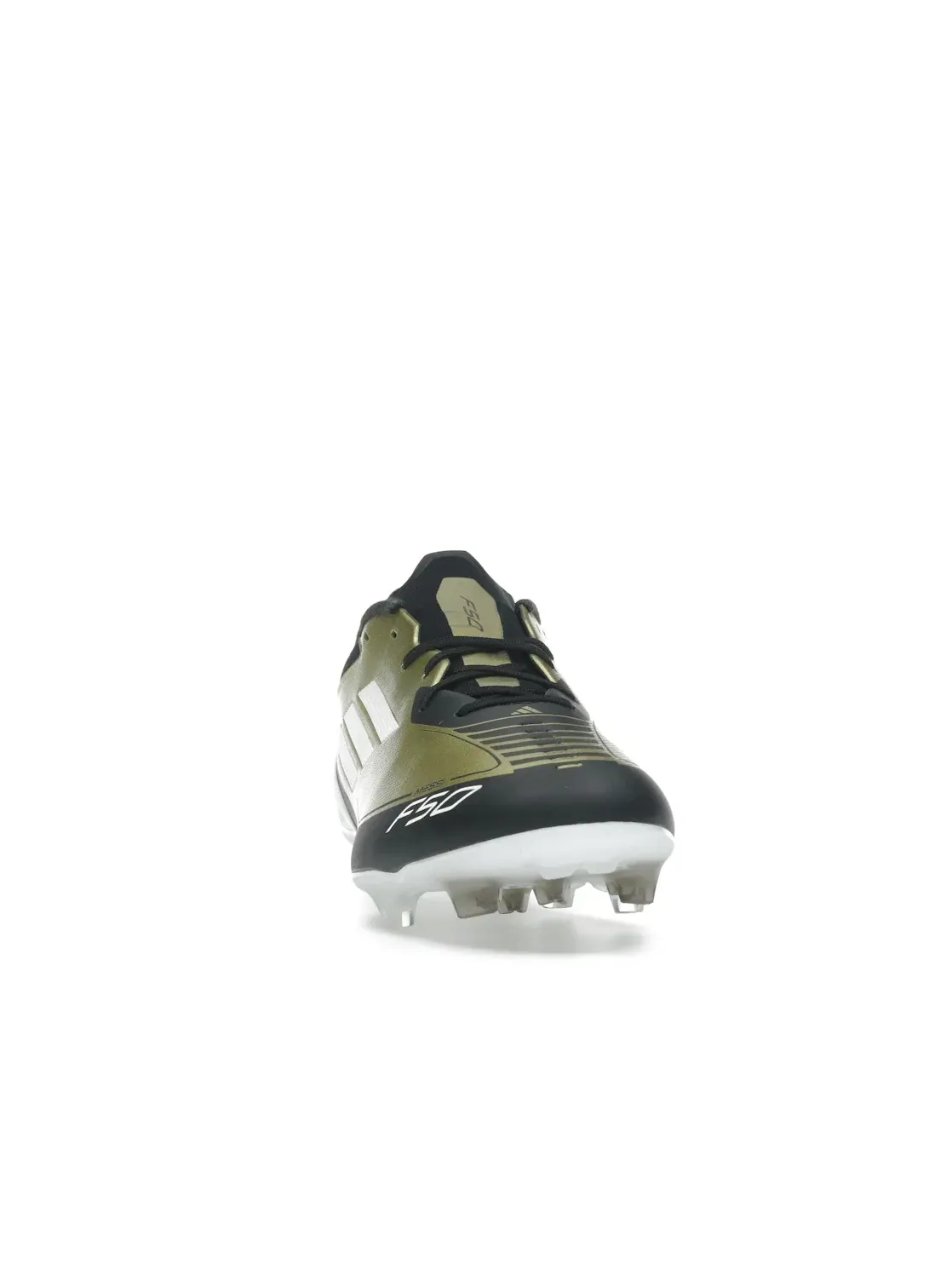 Мужские бутсы с низким профилем Adidas F50 League Low FG Messi — изображение 2 из 4, золотистый/белый/черный