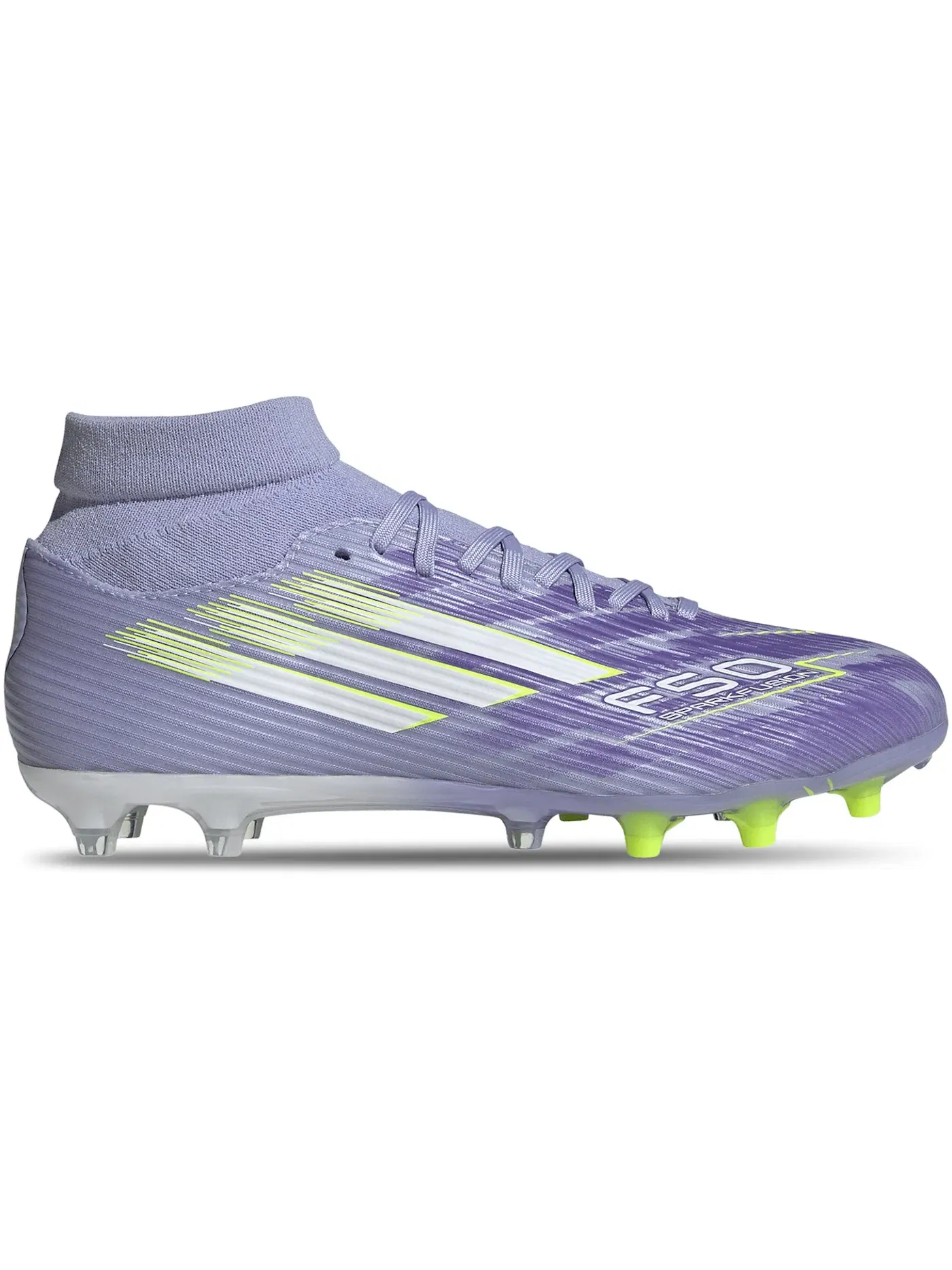 Женские бутсы футбольные с высоким берцем Adidas F50 League Mid-Cut FG — изображение 1 из 1, фиолетовый фиолетовый