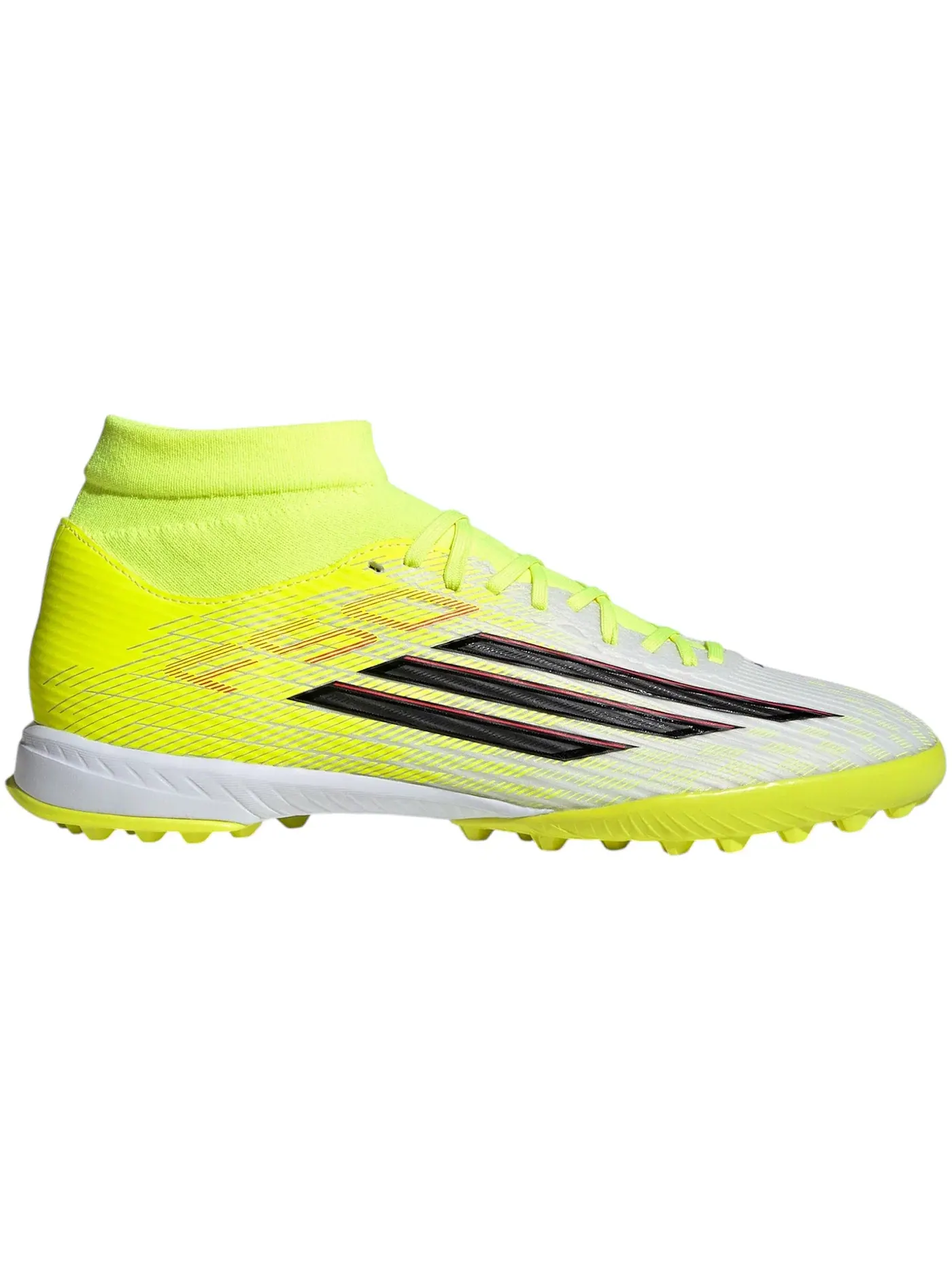 Мужские бутсы с высоким верхом F50 League Mid Cut TF Adidas — изображение 1 из 1, желтый/черный/красный