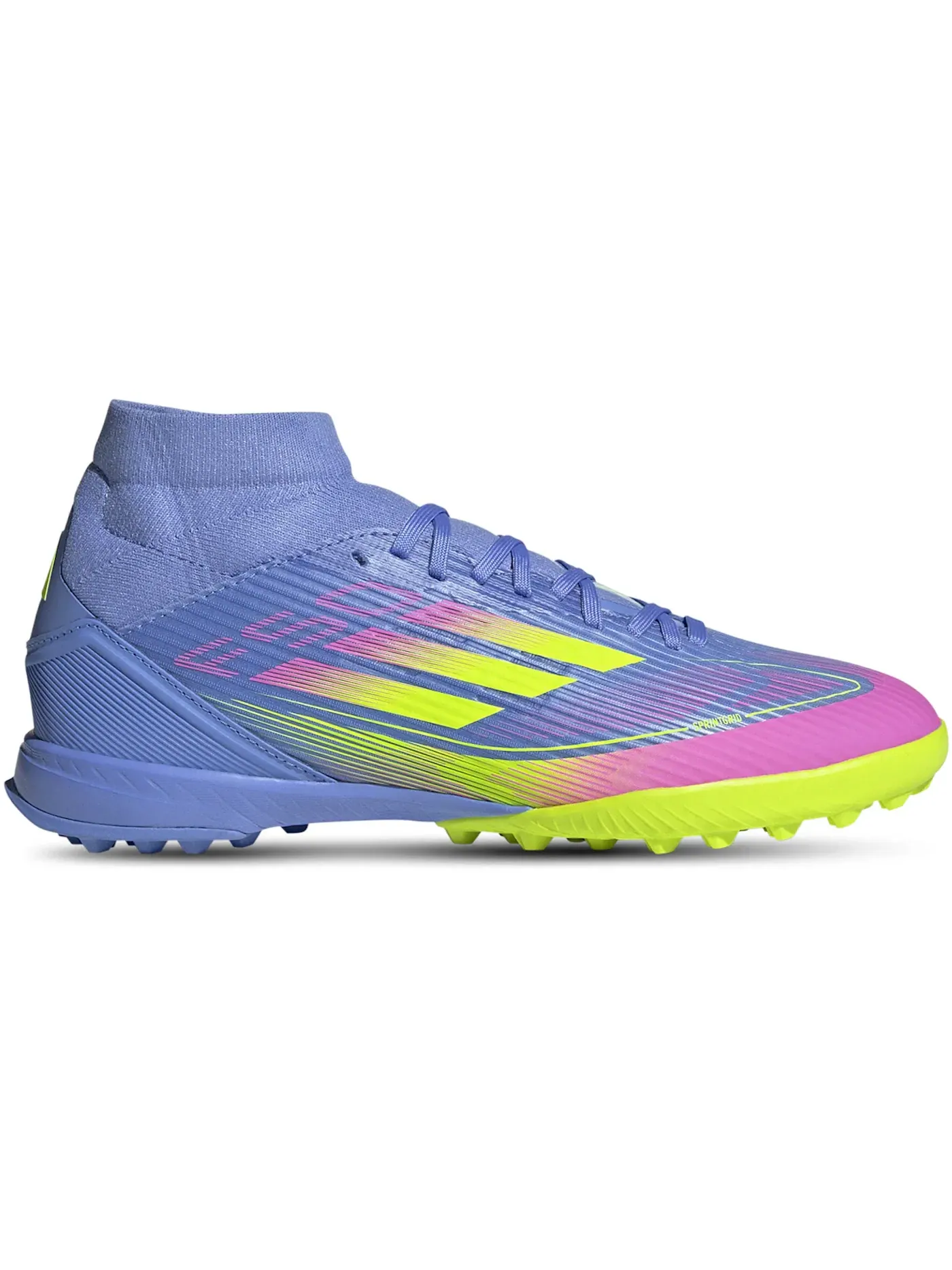 Женские бутсы для футбола Adidas F50 League Mid-Cut TF — изображение 1 из 1, синий розовый