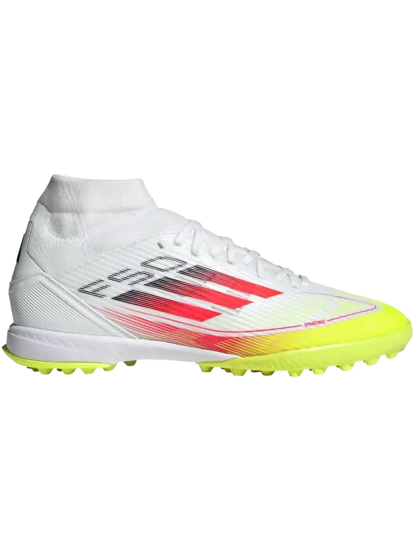 Женские бутсы F50 League Mid-Cut TF Adidas — изображение 1 из 1, белый красный желтый