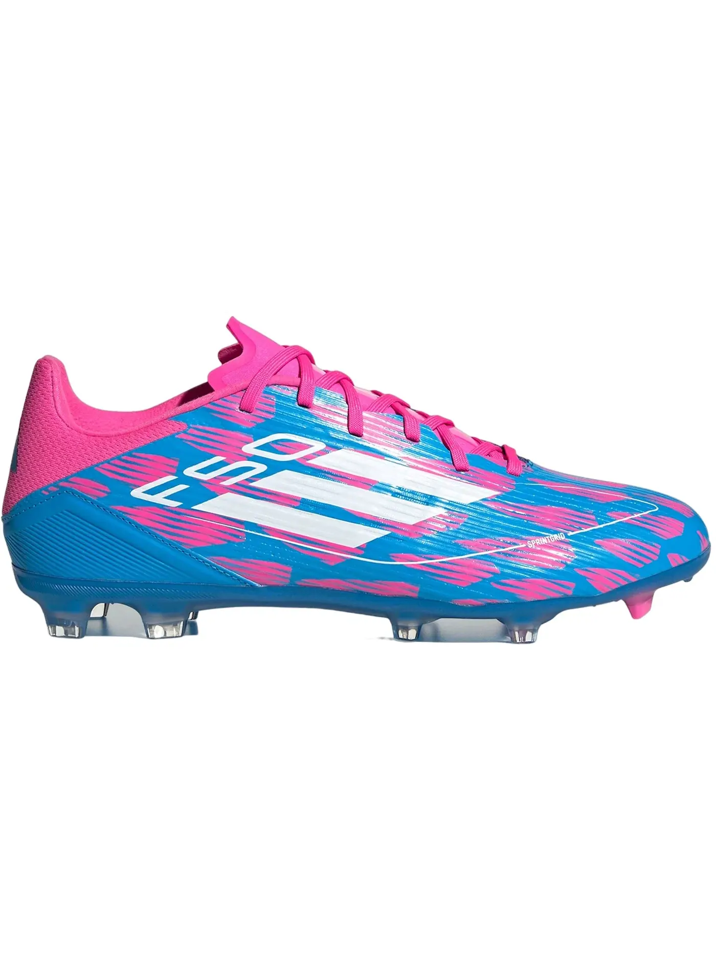 Мужские бутсы футбольные с шипами Adidas F50 League Multi-Ground — изображение 1 из 1, синий белый розовый
