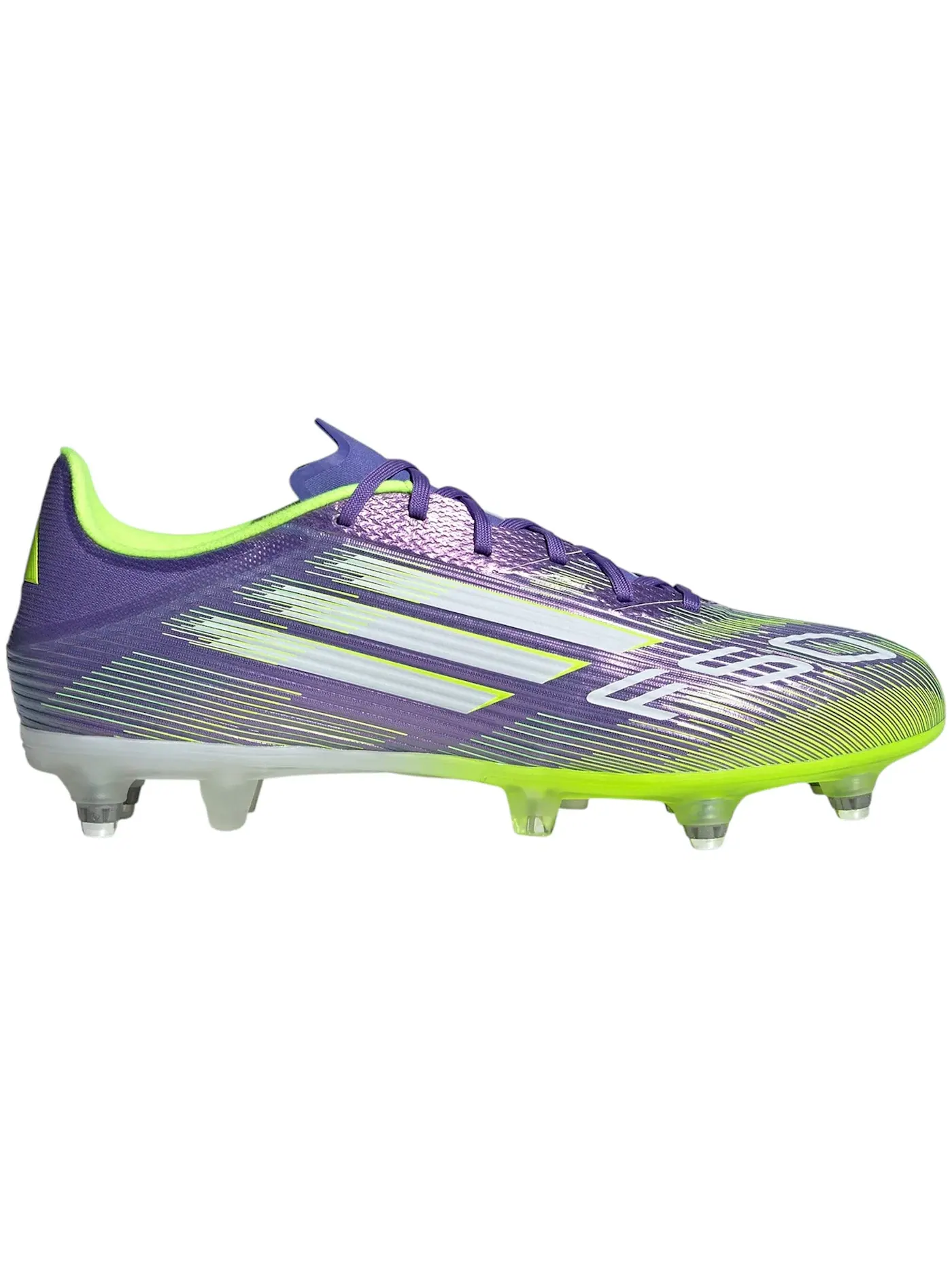 Мужские бутсы с шипами Adidas F50 League SG — изображение 1 из 1, фиолетовый/белый