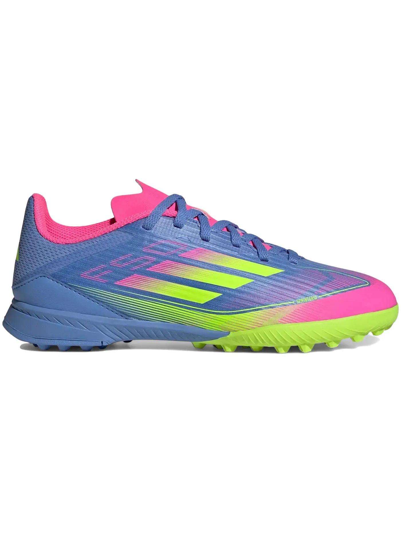 Детские бутсы с длинным рукавом Adidas F50 League TF — изображение 1 из 1, синий//розовый