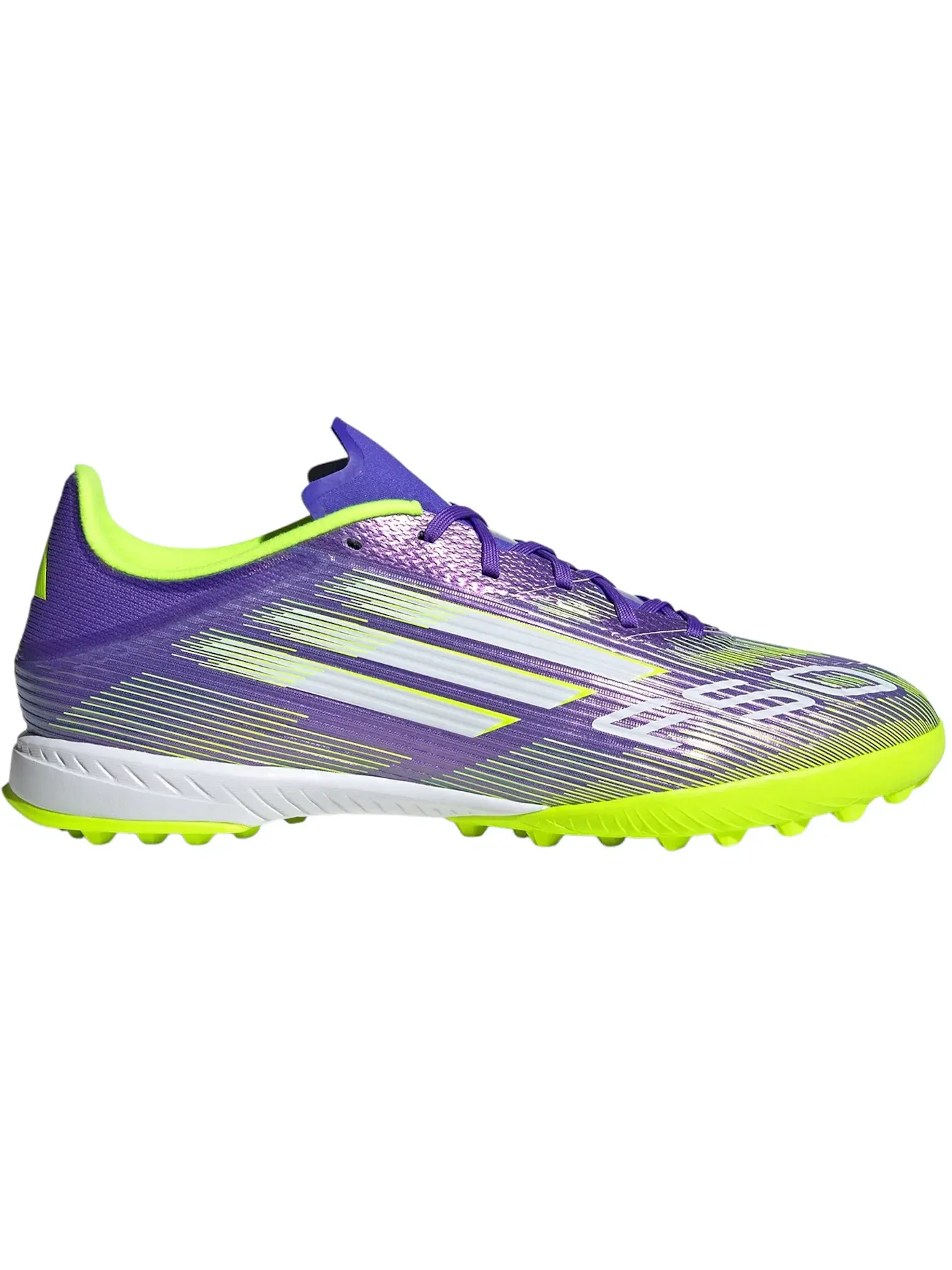 Мужские бутсы с длинным рукавом Adidas F50 League TF — изображение 1 из 1, фиолетовый белый