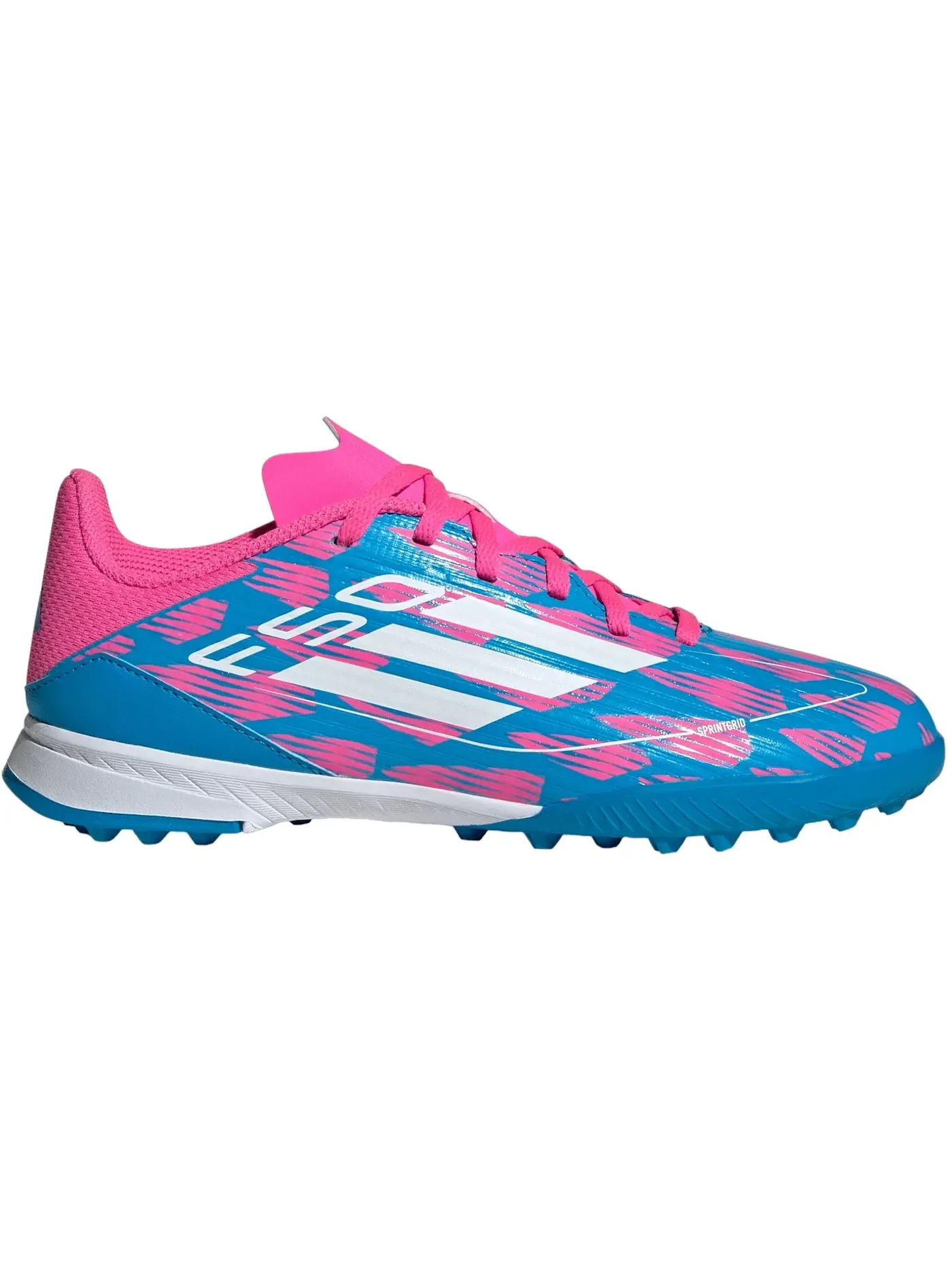 Бутсы для игры на искусственном покрытии Adidas F50 League Turf — изображение 1 из 1, синий белый розовый