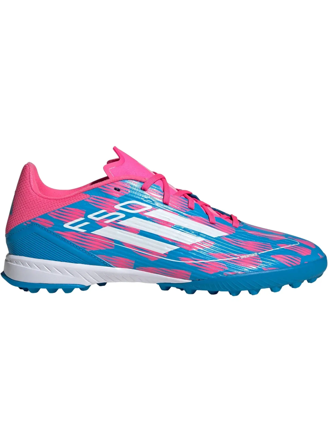 Мужские бутсы для футбола на искусственном покрытии Adidas F50 League Turf — изображение 1 из 1, синий белый розовый