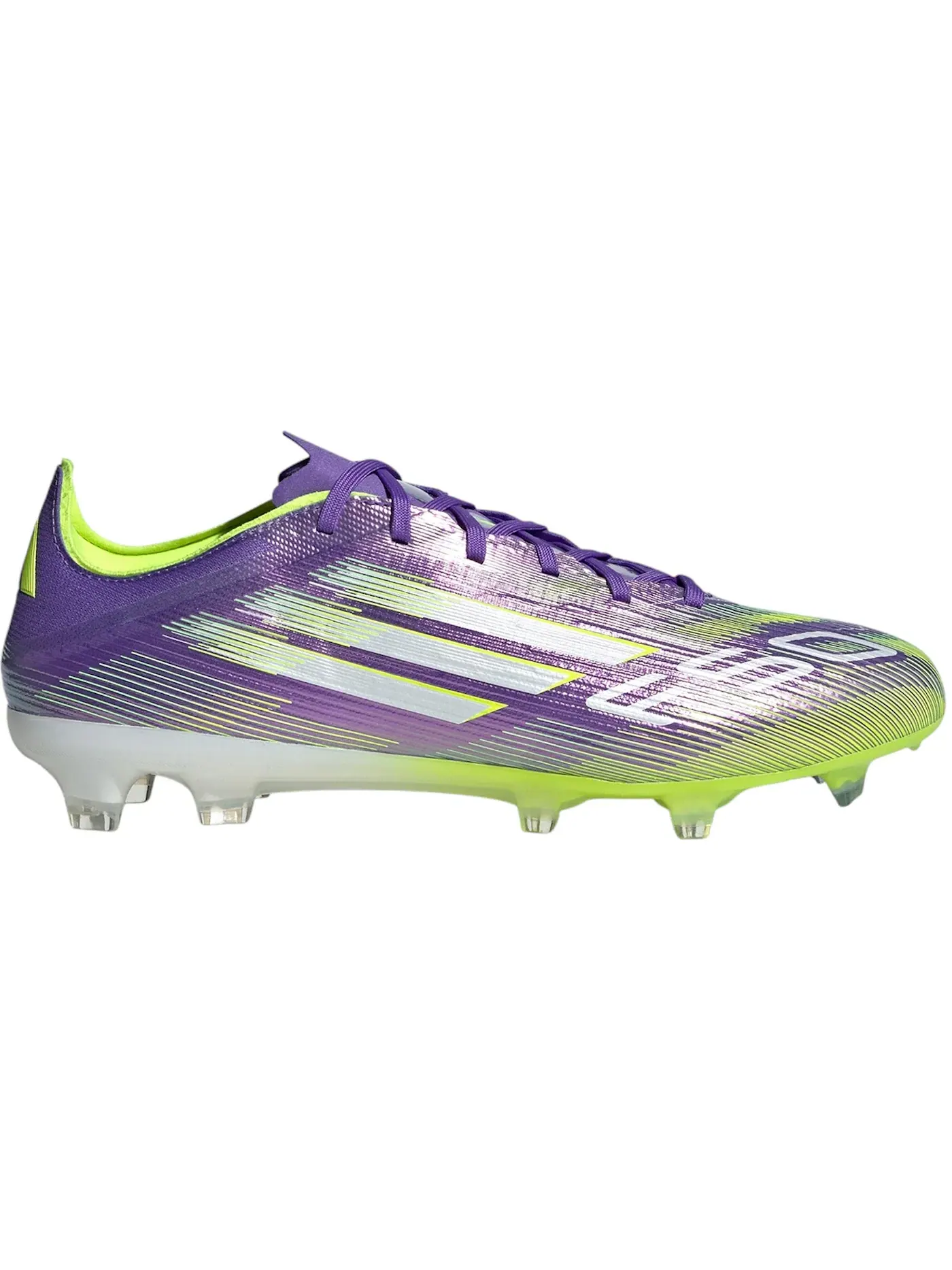 Мужские бутсы с высокой скоростью Adidas F50 Pro FG — изображение 1 из 1, фиолетовый/белый