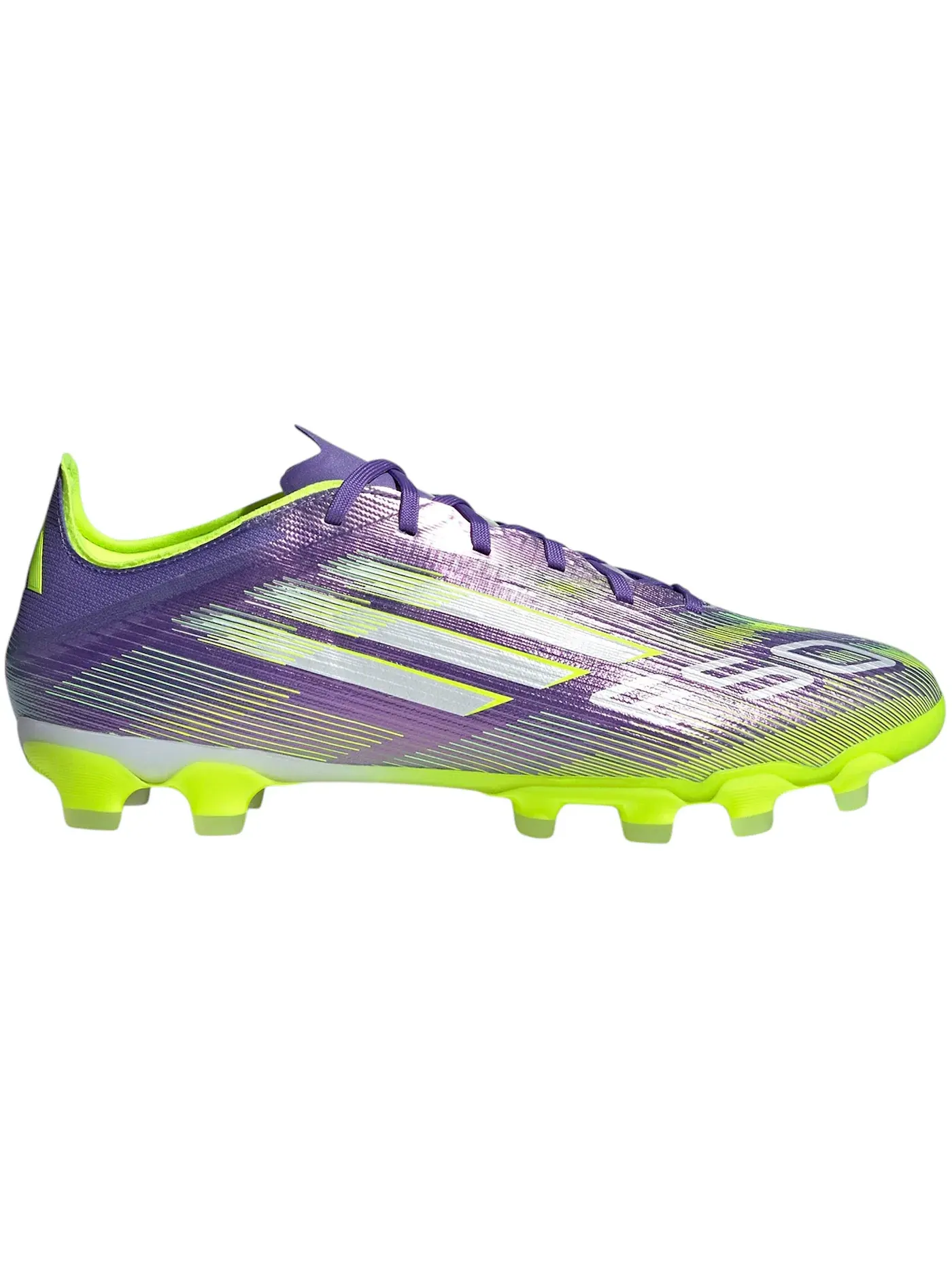 Мужские бутсы с длинным рукавом Adidas F50 Pro MG — изображение 1 из 1, фиолетовый/белый