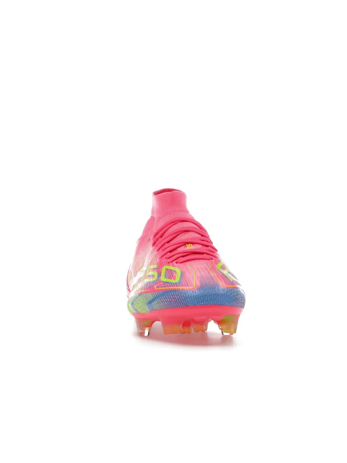 Женские бутсы с шипами Adidas F50 Pro Mid-Cut FG — изображение 2 из 4, розовый//синий