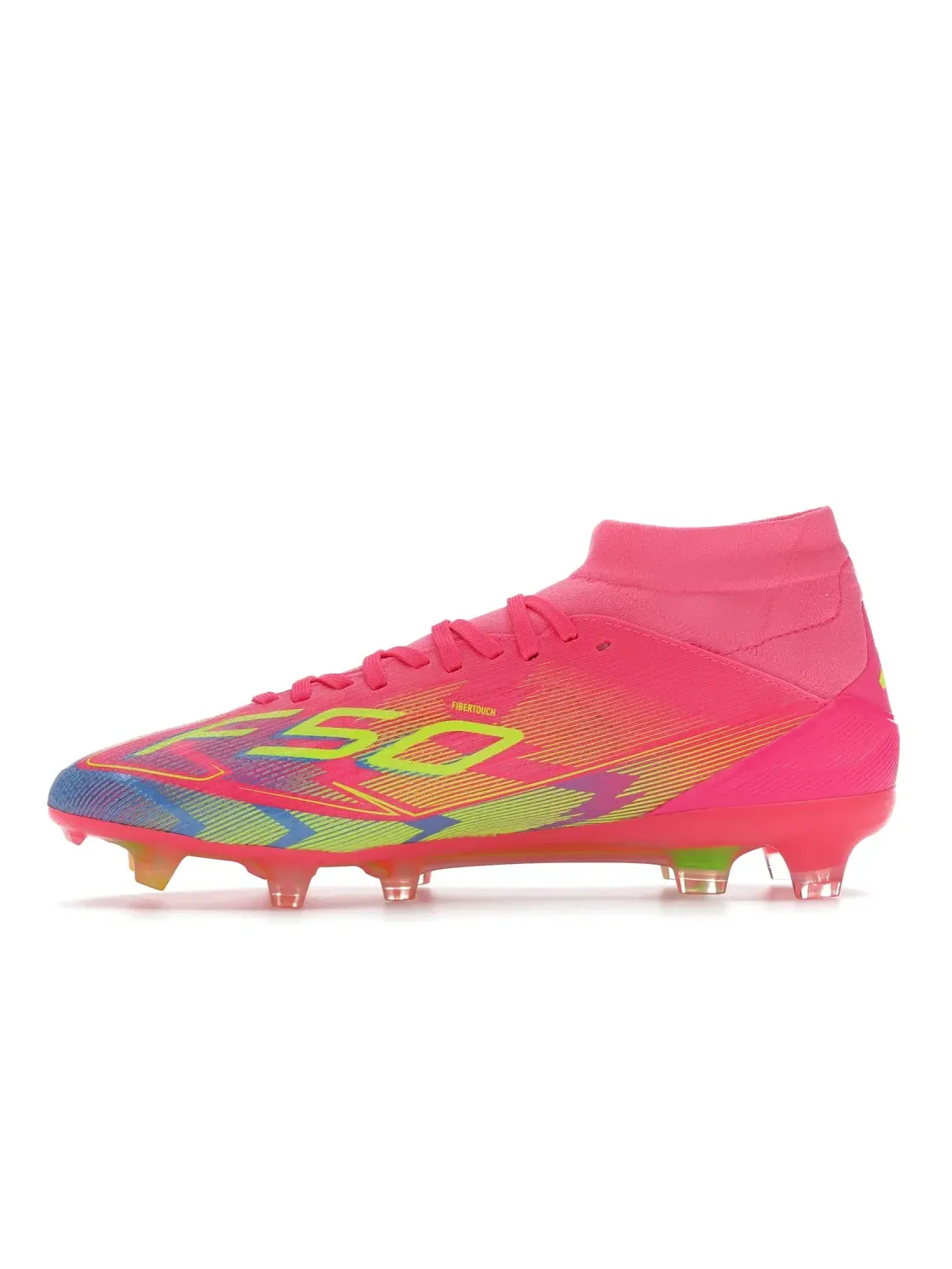 Женские бутсы с шипами Adidas F50 Pro Mid-Cut FG — изображение 3 из 4, розовый//синий