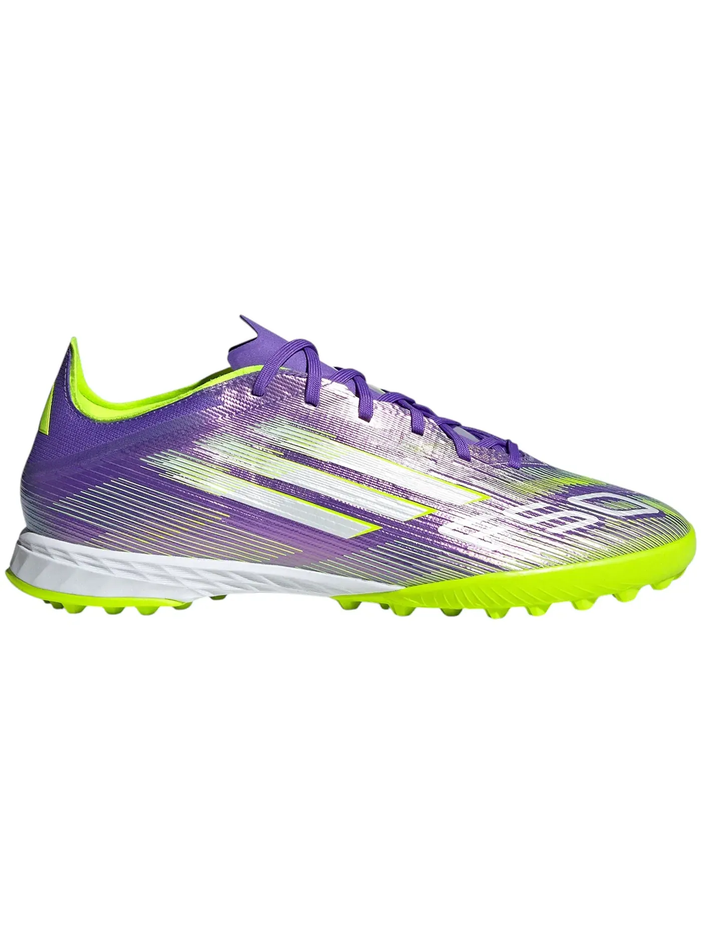 Мужские бутсы для футбола с технологией Predator Adidas F50 Pro TF — изображение 1 из 1, фиолетовый белый