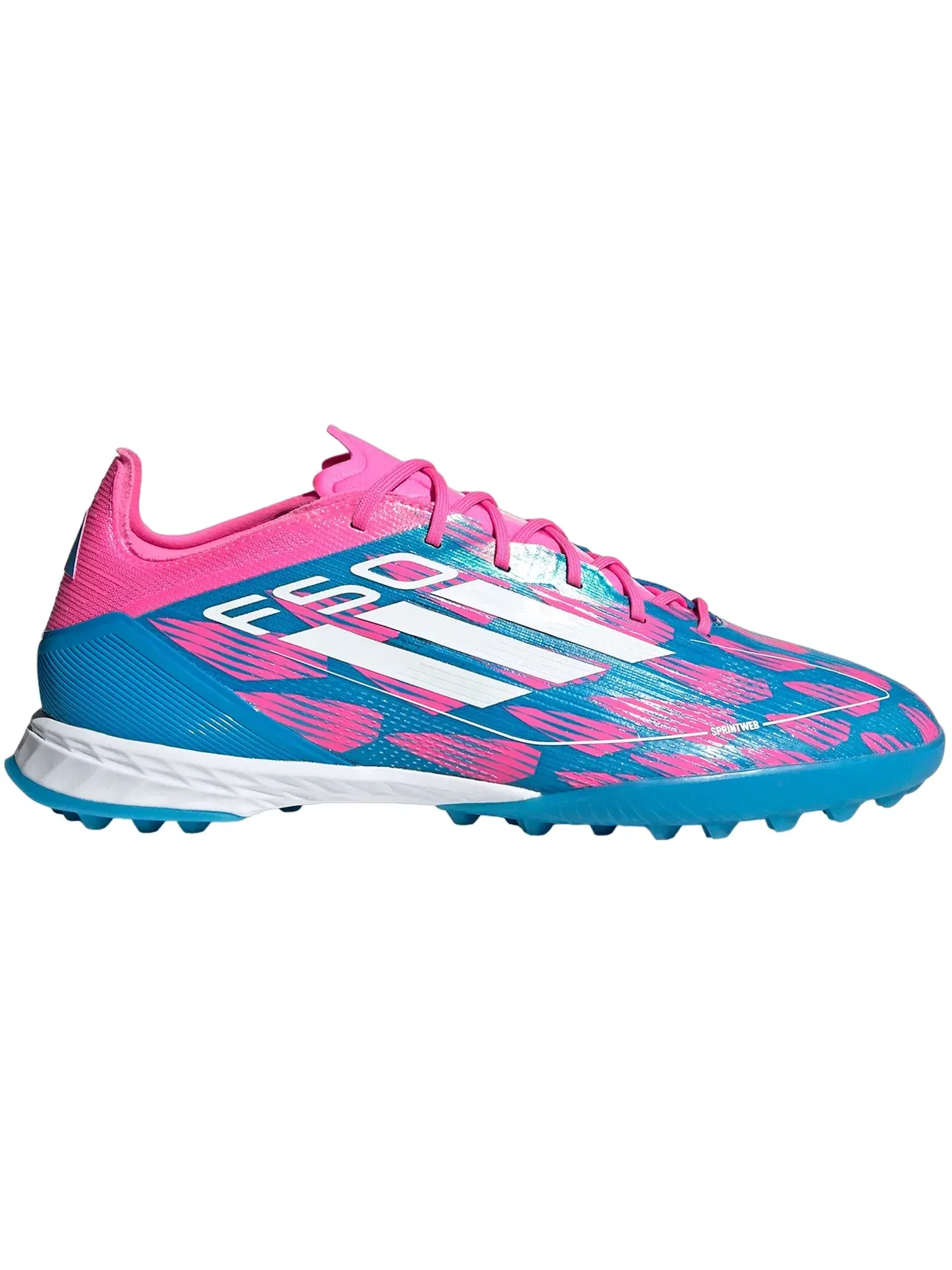 Мужские бутсы для игры на искусственном покрытии Adidas F50 Pro Turf — изображение 1 из 1, синий белый розовый