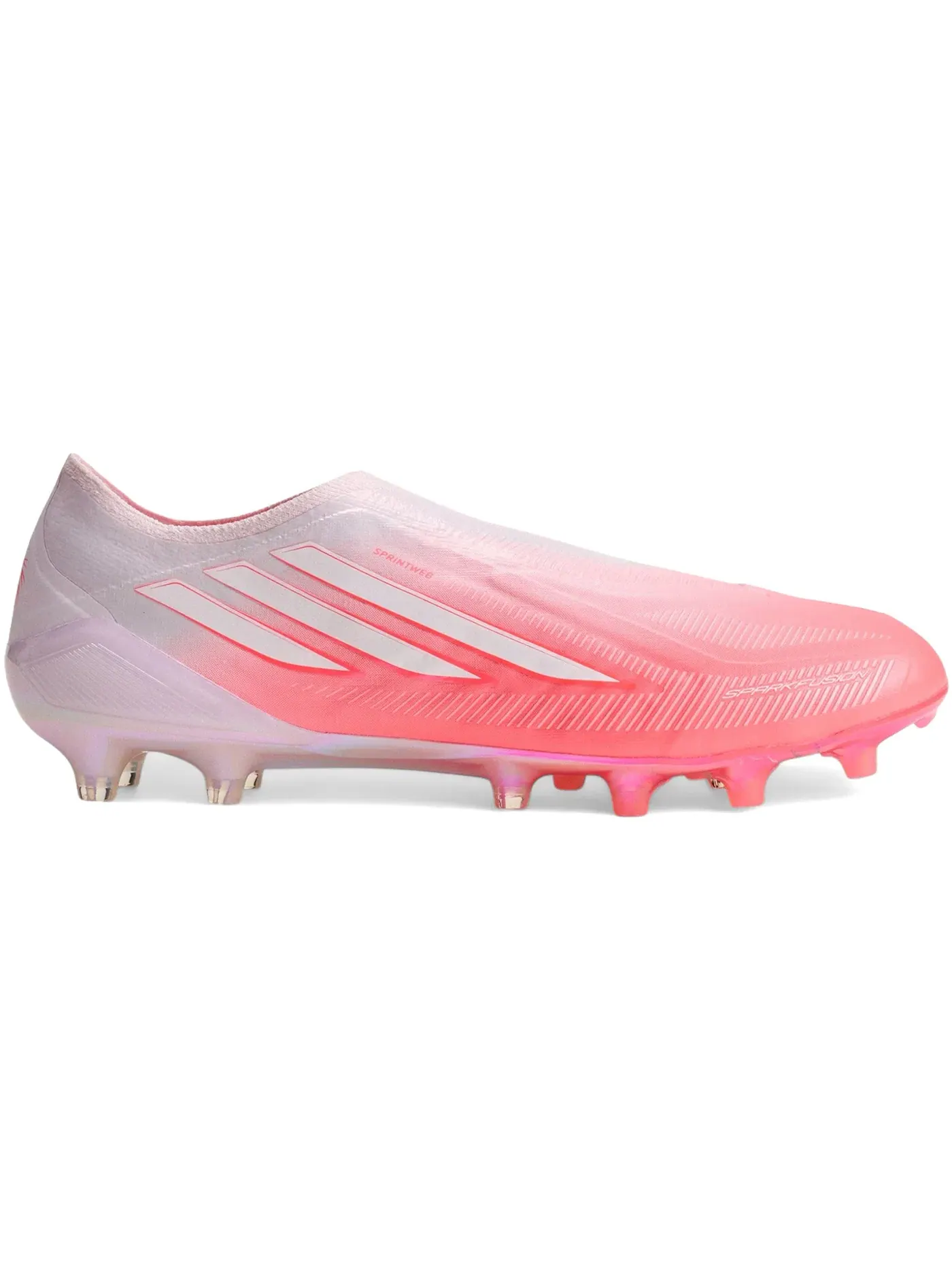 Женские бутсы без шнурков Adidas F50 Sparkfusion Elite Laceless FG/AG Adidas — изображение 1 из 1, белый/розовый