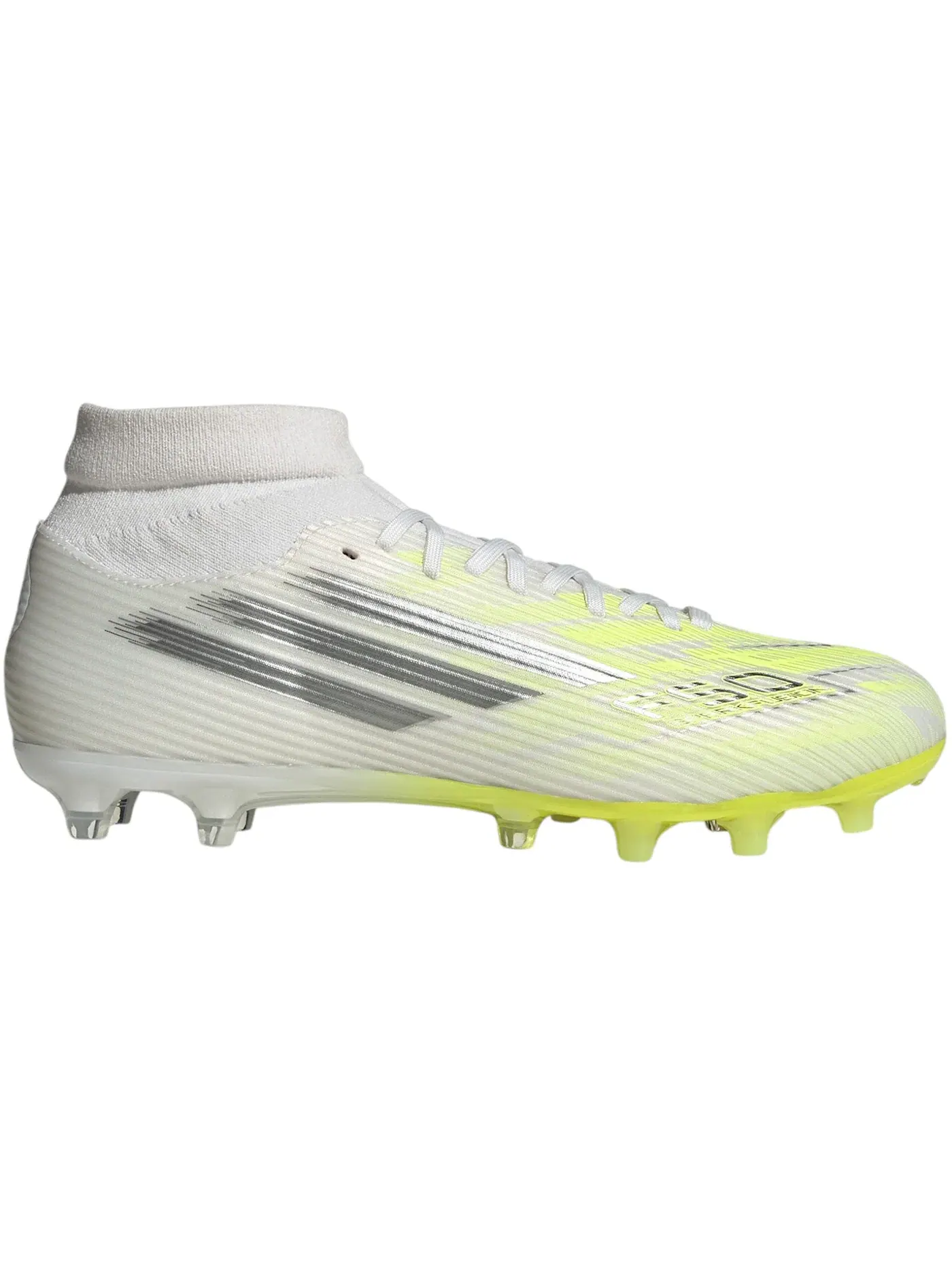 Женские бутсы с шипами Sparkfusion League Mid Cut FG/AG Adidas — изображение 1 из 1, белый/металлик/-желтый