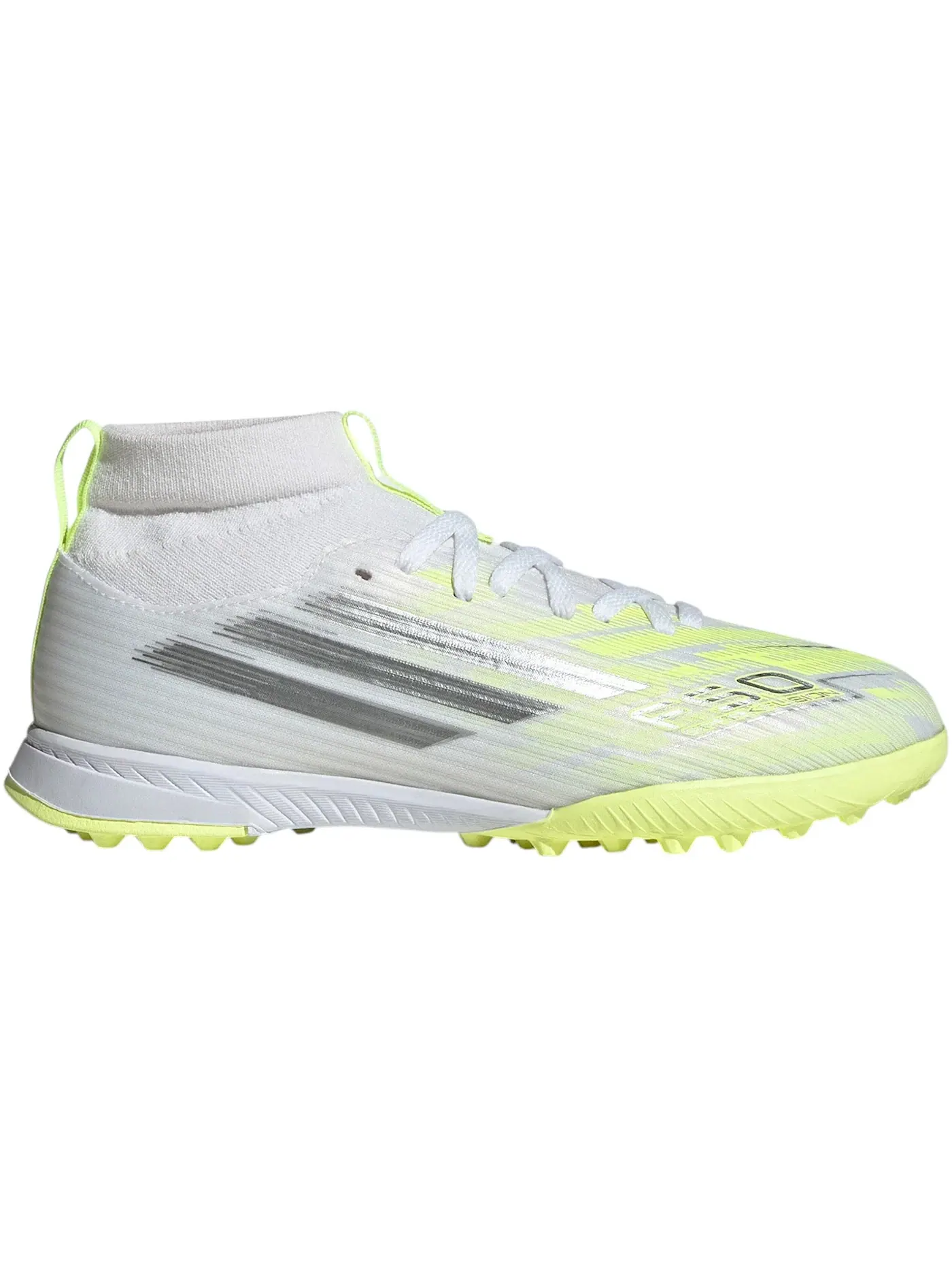 Детские бутсы с высоким берцем Sparkfusion League Mid Cut TF Adidas — изображение 1 из 1, белый/металлик/-желтый