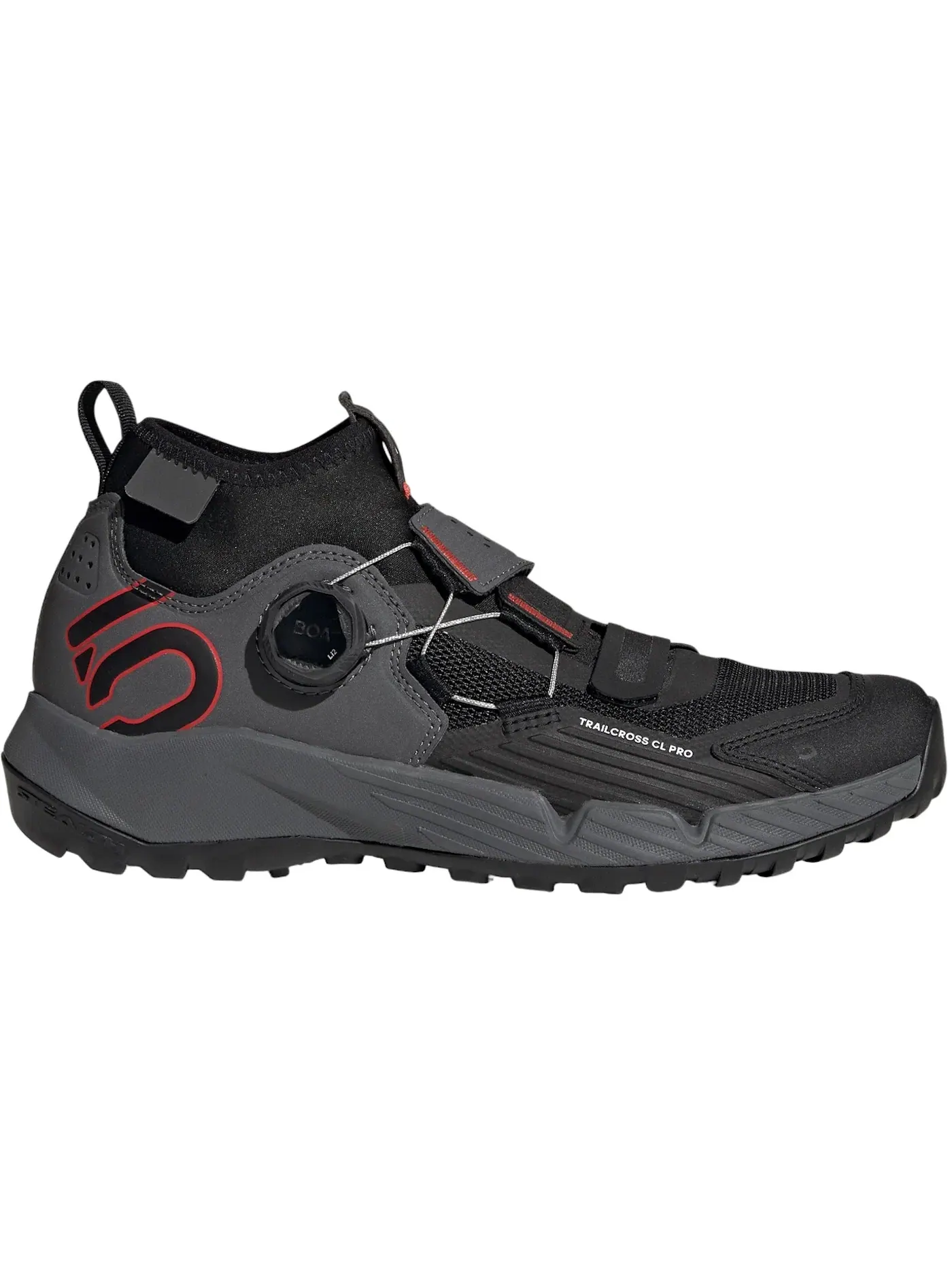 Женские бутсы Adidas Five Ten Trailcross Pro Clip-In — изображение 1 из 1, серый/черный/красный