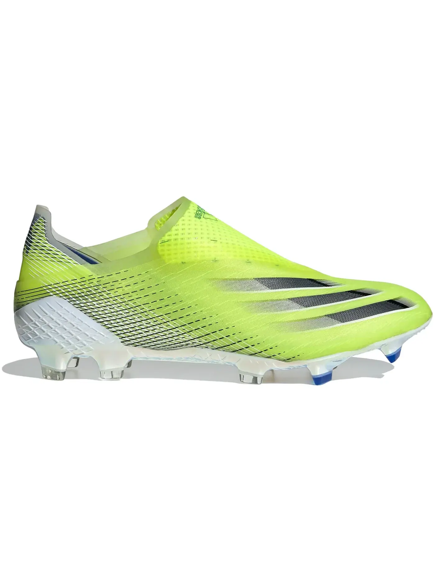 Мужские бутсы для футбола без шнуровки Adidas X Ghosted+ FG — изображение 1 из 1, желтый черный синий