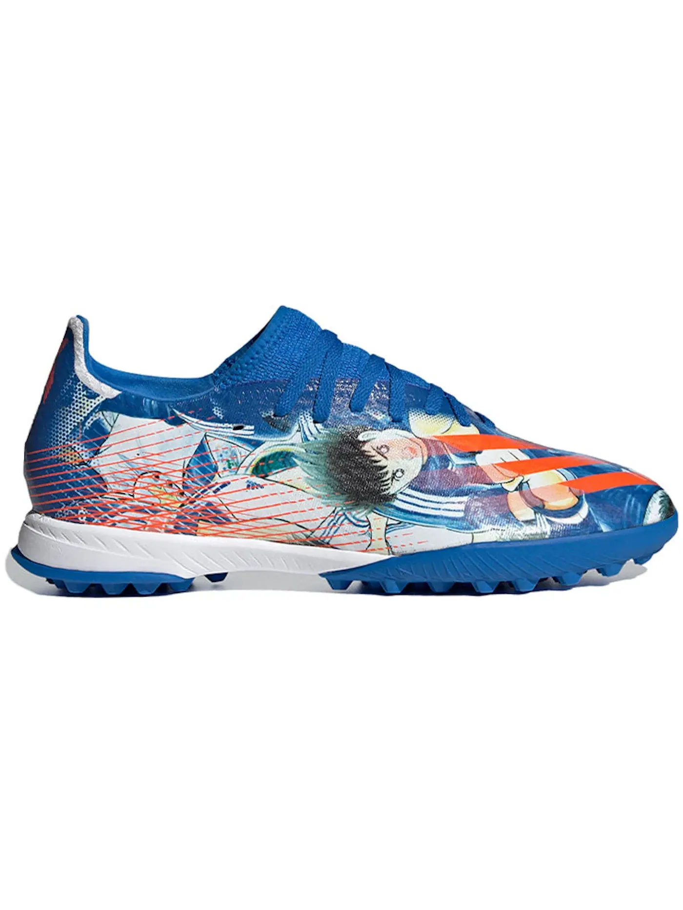 Мужские бутсы с принтом Adidas X Ghosted.3 TF Turf Captain Tsubasa — изображение 1 из 1, синий/белый/красный