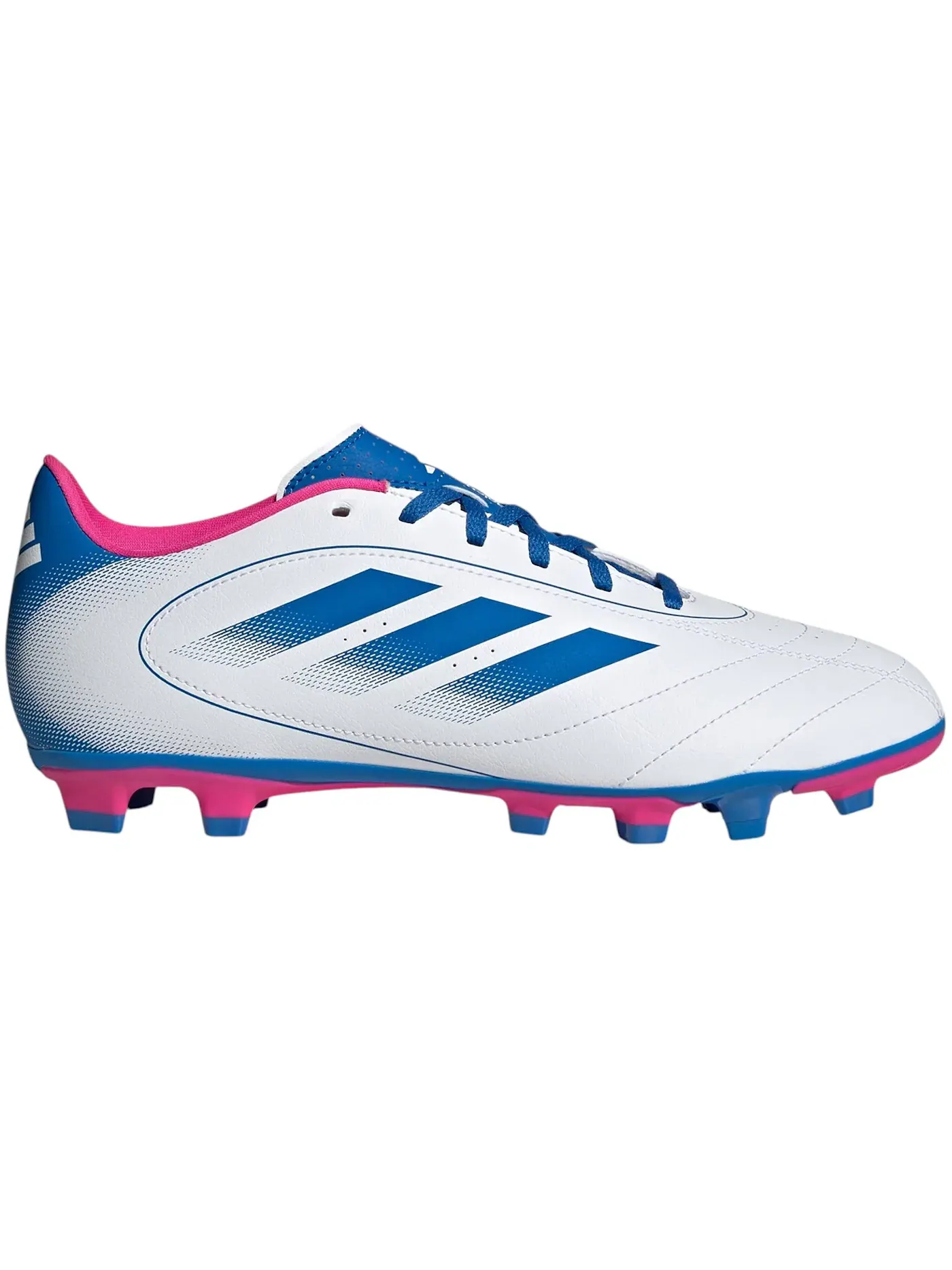 Мужские бутсы с длинными шипами Adidas Goletto IX FG/MG — изображение 1 из 1, белый/яркий/розовый