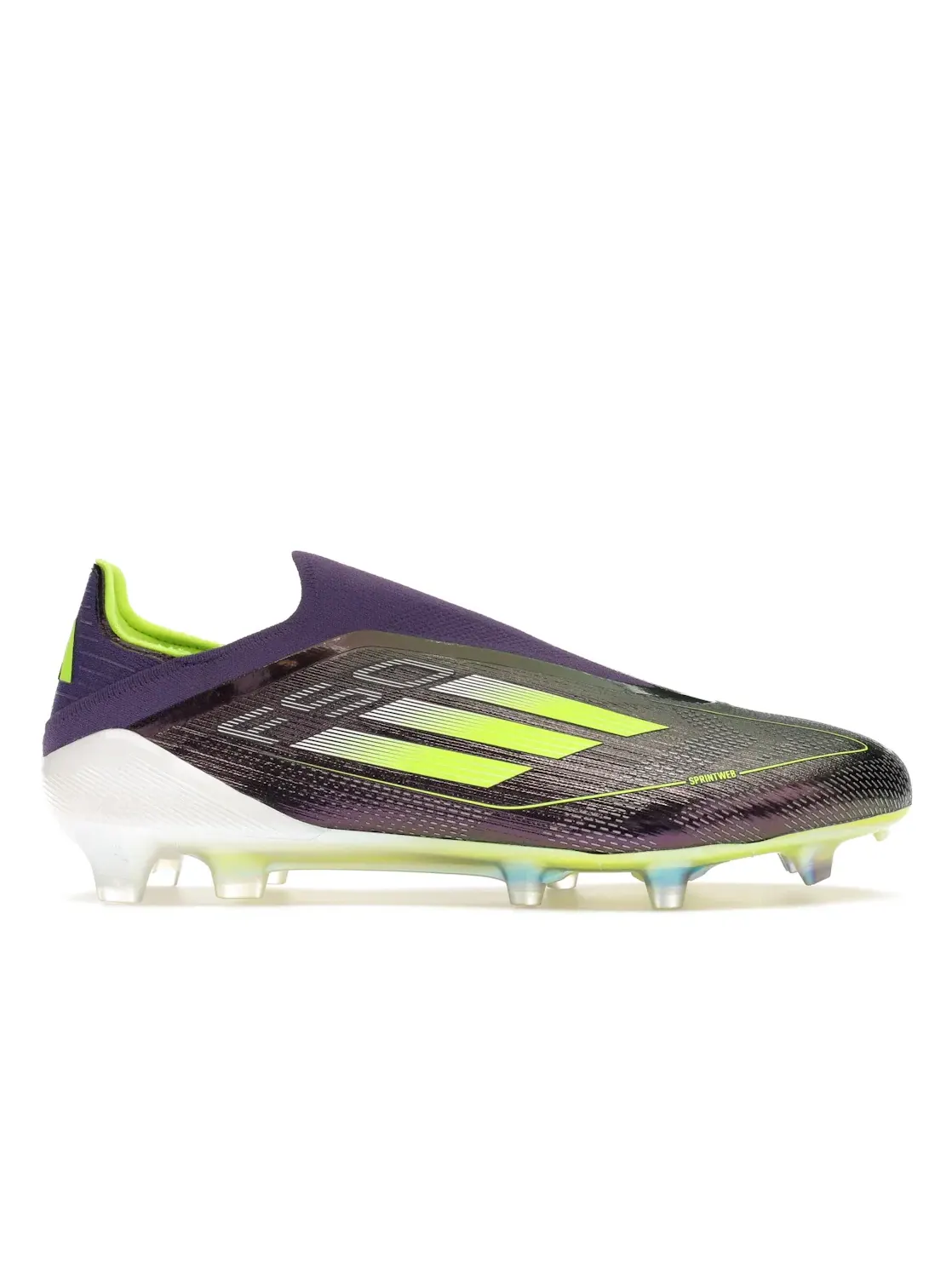 Мужские бутсы с замком без шнуровки Adidas Laceless F50 Elite Fast Reborn FG — изображение 1 из 4, фиолетовый/белый