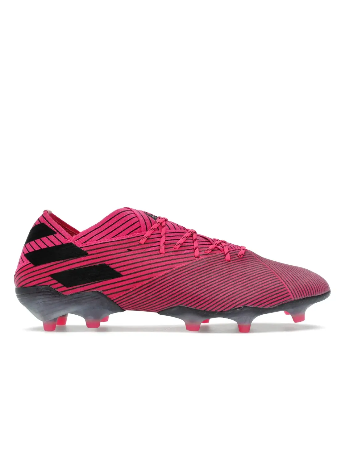 Мужские бутсы для футбола с шипами Adidas Nemeziz 19.1 FG — изображение 1 из 4, розовый/черный/розовый