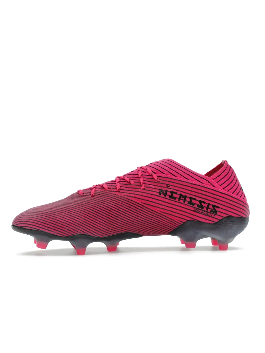 Мужские бутсы для футбола с шипами Adidas Nemeziz 19.1 FG — изображение 3 из 4, розовый/черный/розовый