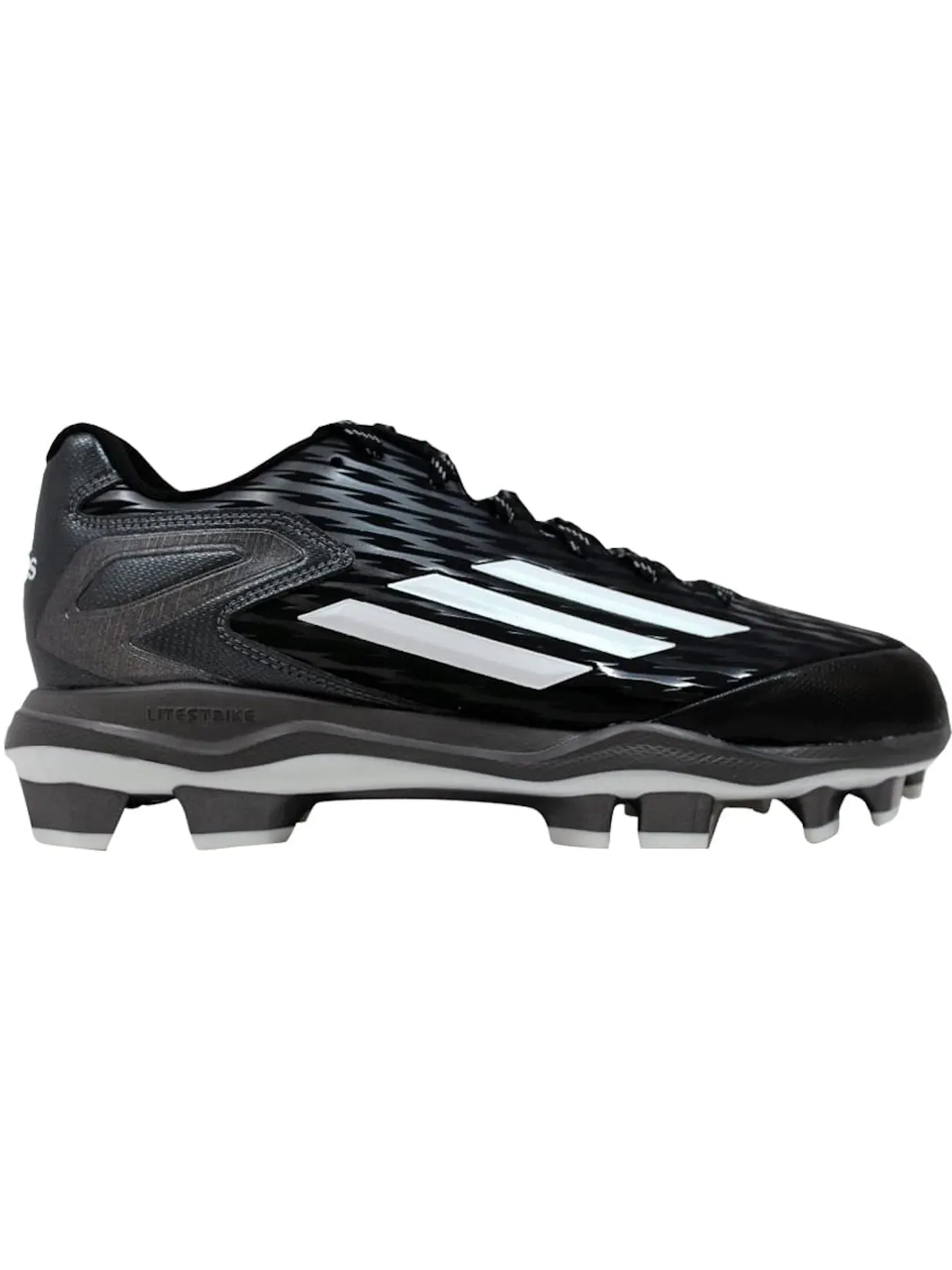 Мужские бутсы с шипами Adidas Power Alley 3 TPU — изображение 1 из 1, черный/белый-серый