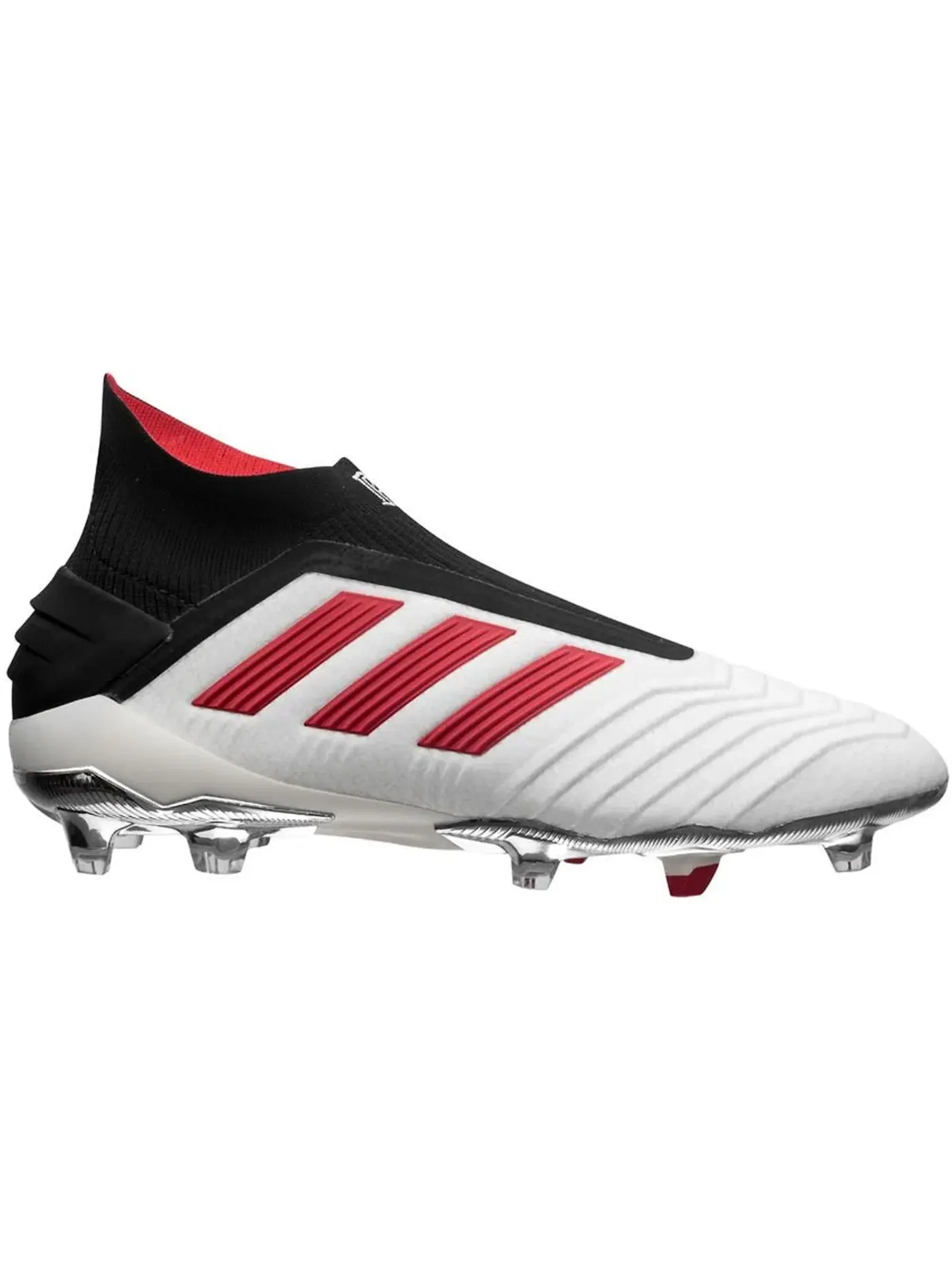 Мужские бутсы с высоким верхом Adidas Predator 19+ FG — изображение 1 из 1, белый/красный/черный