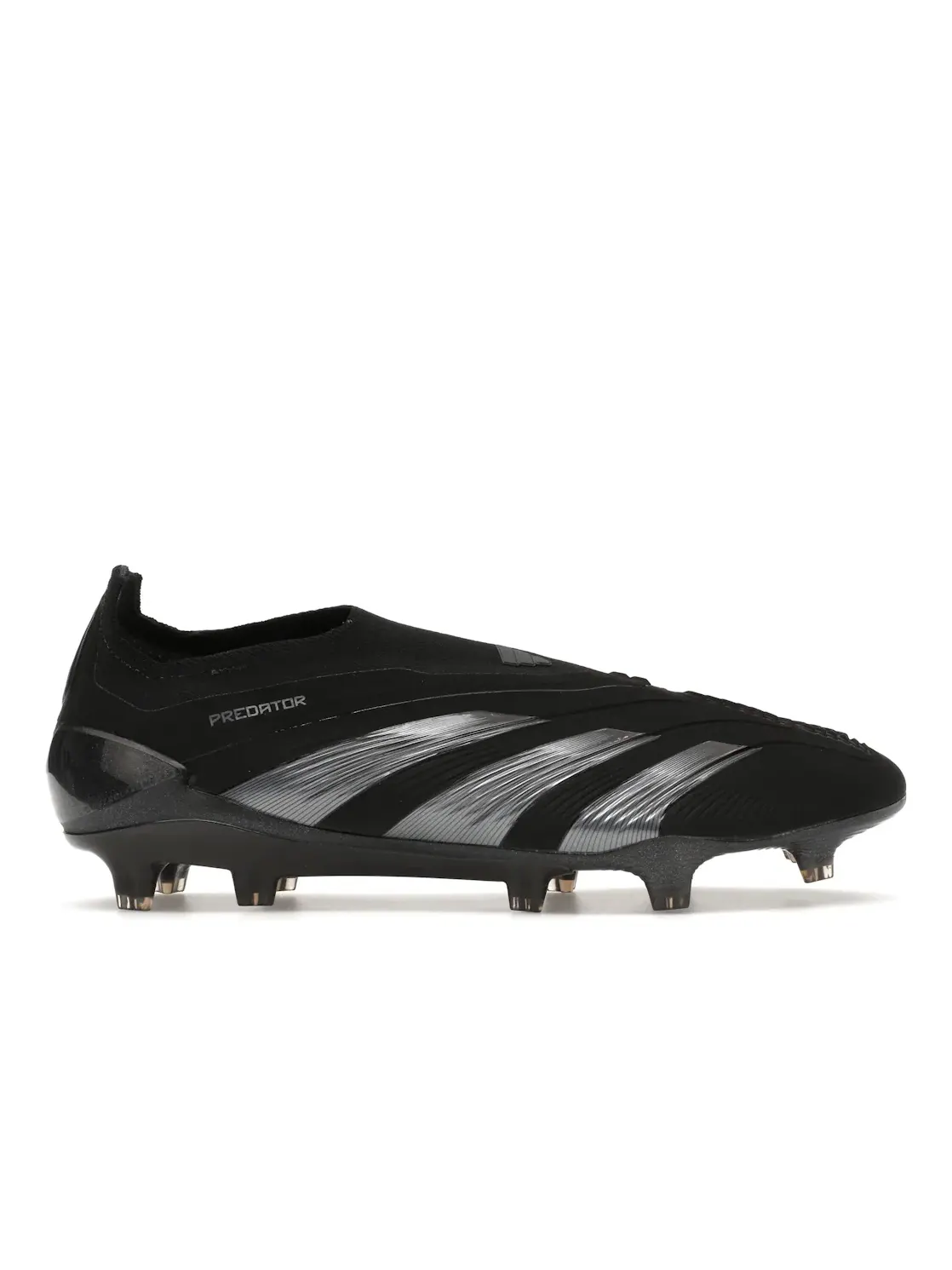 Мужские бутсы с высоким верхом без шнуровки Predator 24 Elite Laceless FG Adidas — изображение 1 из 4, черный/черный
