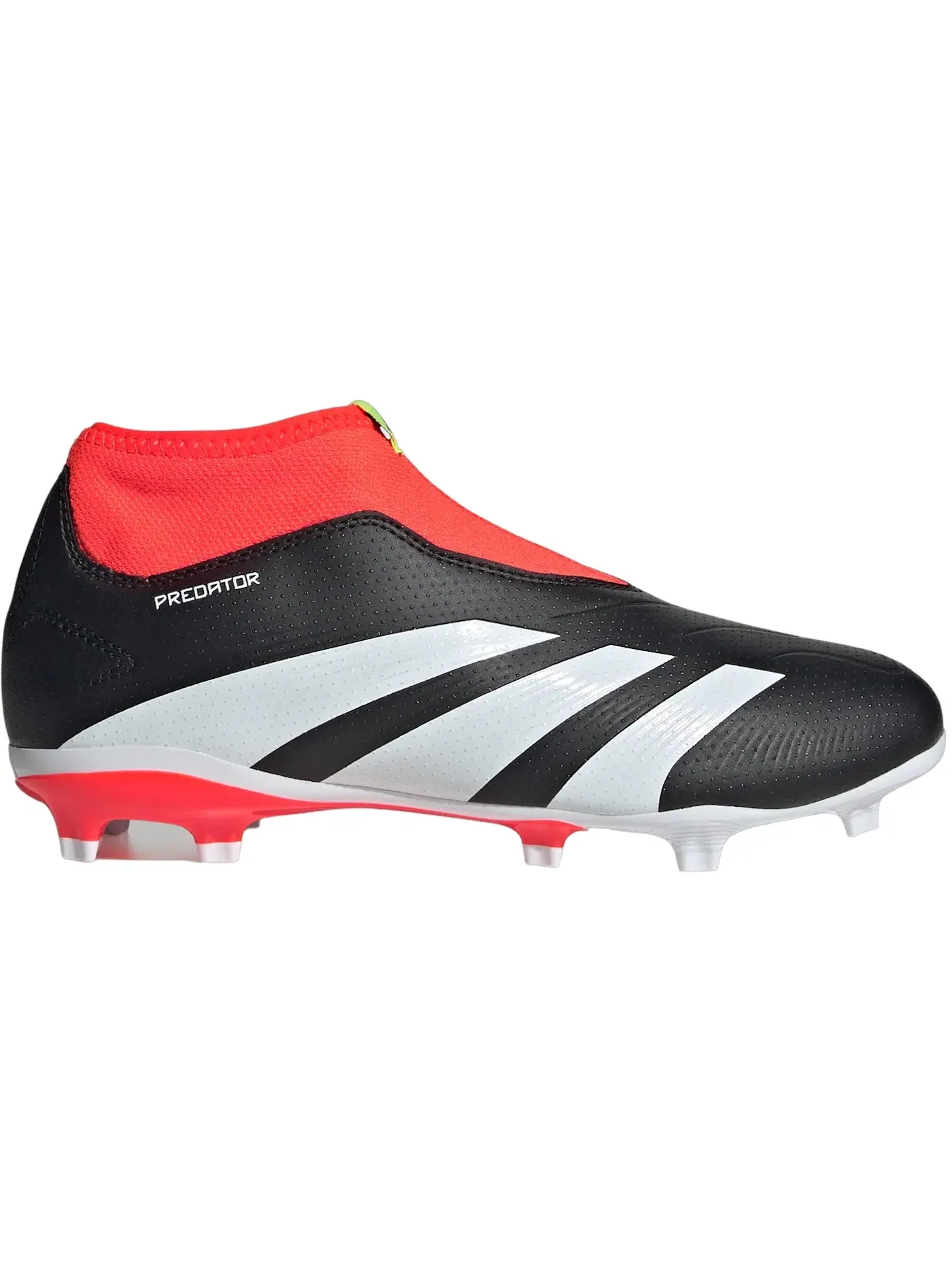 Детские бутсы с шнуровкой Predator 24 League Laceless FG Adidas — изображение 1 из 1, черный белый красный