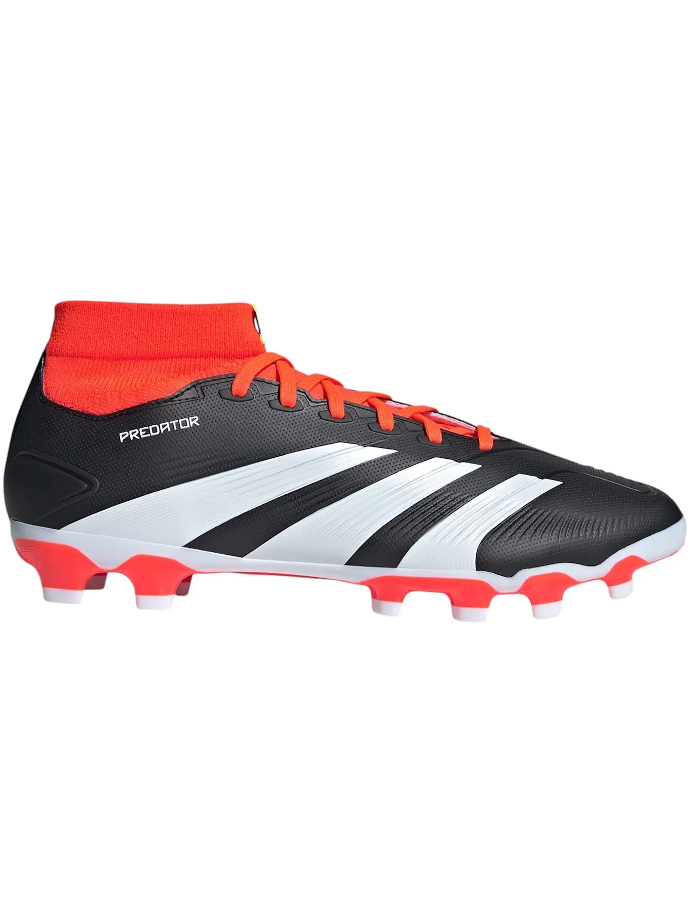 Мужские бутсы с высоким верхом Adidas Predator 24 League Sock MG — изображение 1 из 1, черный/белый/красный