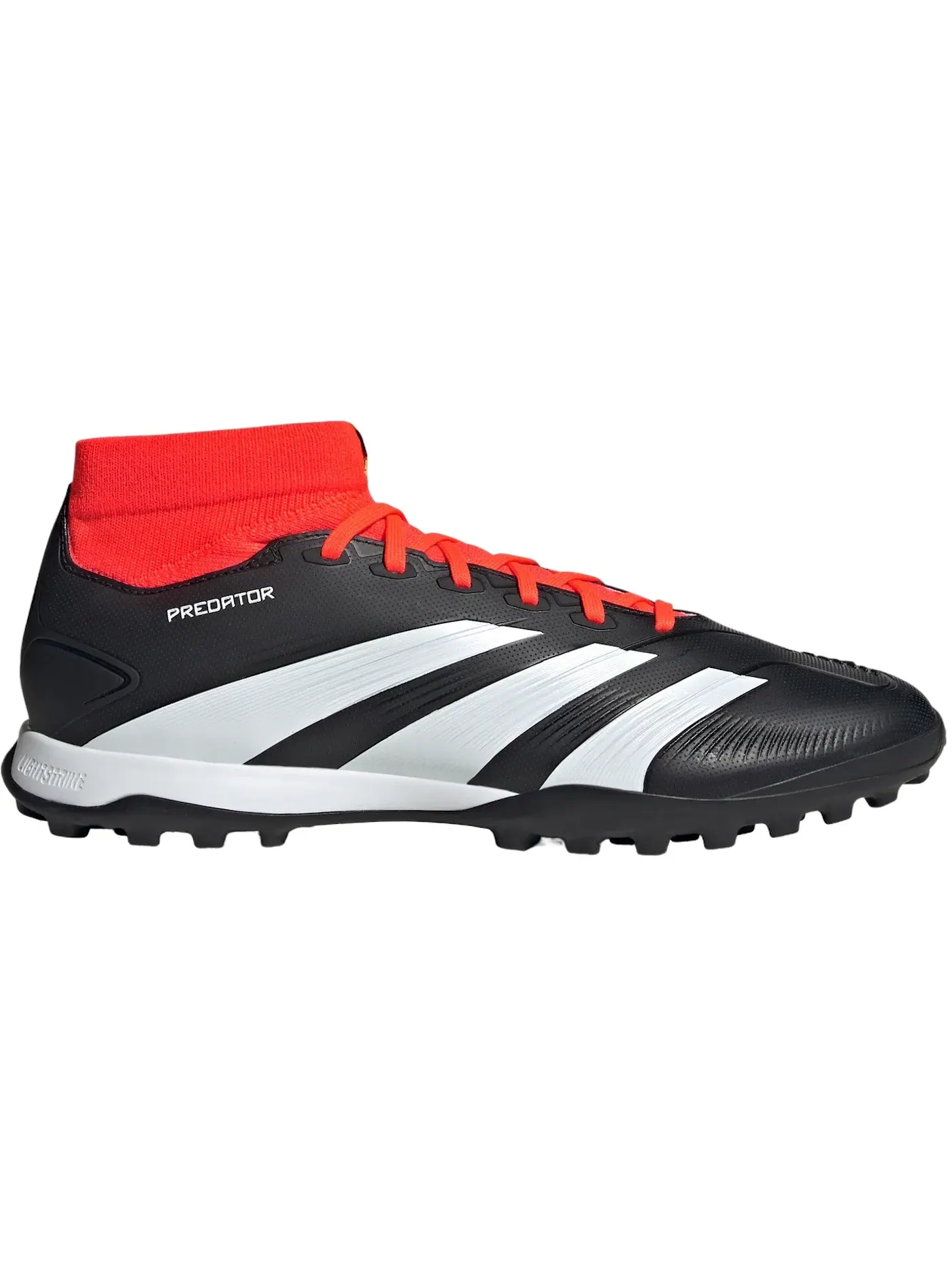 Мужские бутсы с покрытием для жестких полей Predator 24 League Turf Adidas — изображение 1 из 1, черный белый красный
