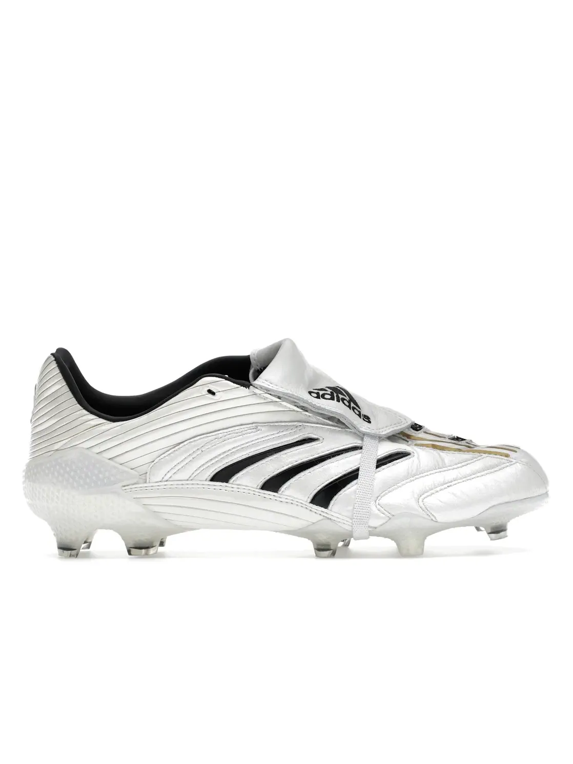 Мужские бутсы для футбола с длинным рукавом Adidas Predator Absolute FG — изображение 1 из 4, белый/черный/золотистый