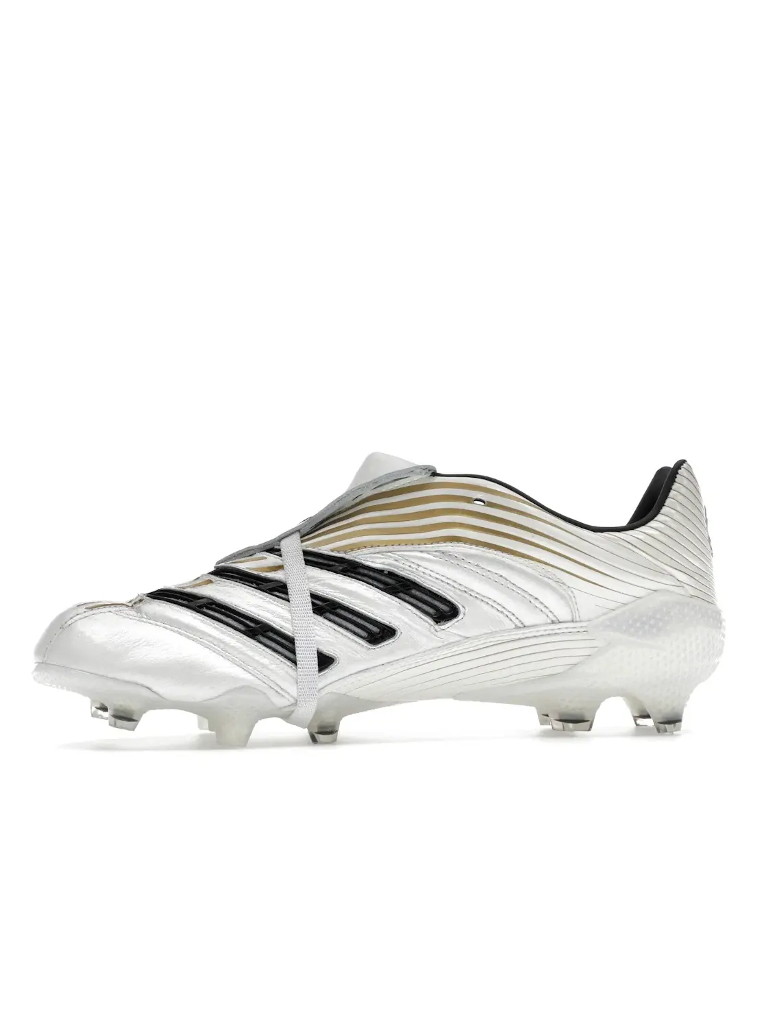 Мужские бутсы для футбола с длинным рукавом Adidas Predator Absolute FG — изображение 3 из 4, белый/черный/золотистый