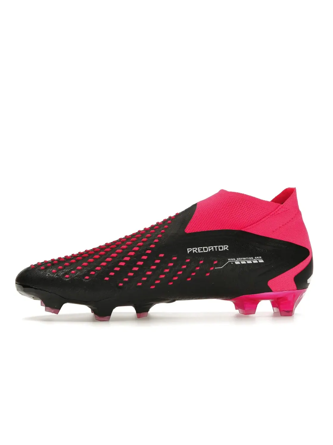 Мужские бутсы FG с высоким верхом Adidas Predator Accuracy+ FG — изображение 3 из 4, черный/белый/розовый