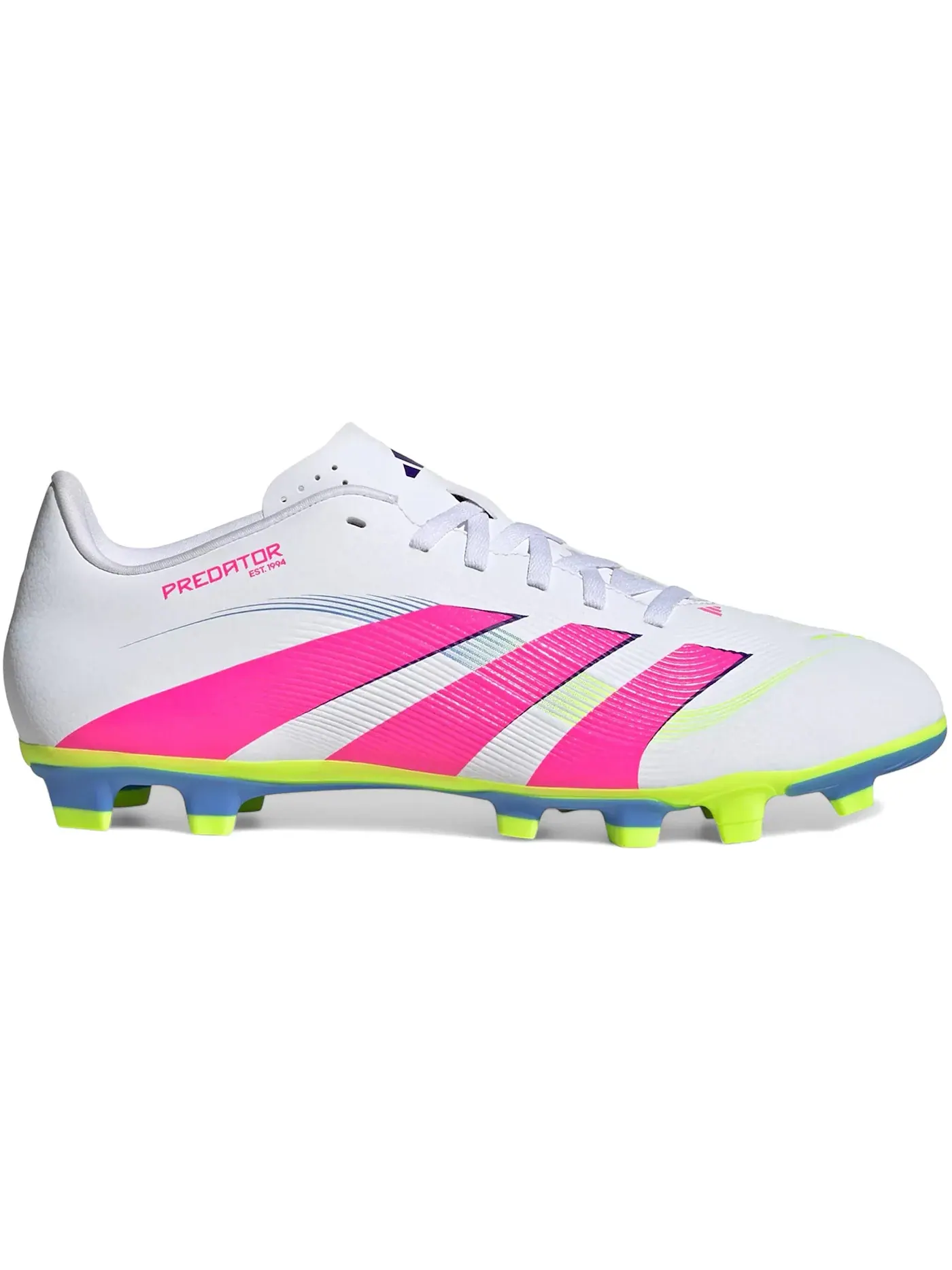 Мужские бутсы с длинным рукавом Adidas Predator Club FG/MG — изображение 1 из 1, белый/розовый