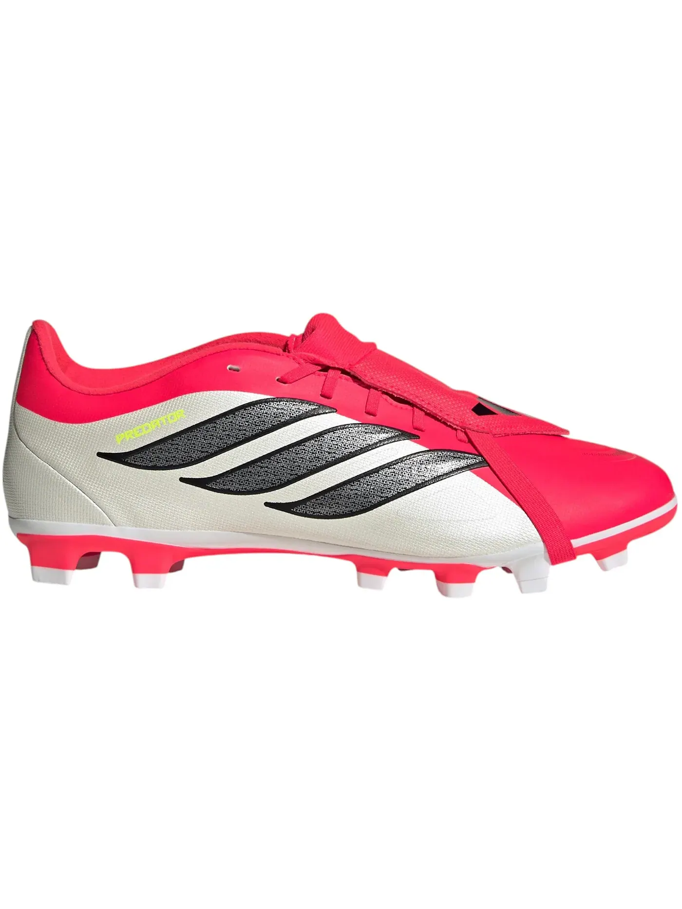 Мужские бутсы с откидным язычком Adidas Predator Club Fold-Over Tongue FG/MG — изображение 1 из 1, красный/черный/белый