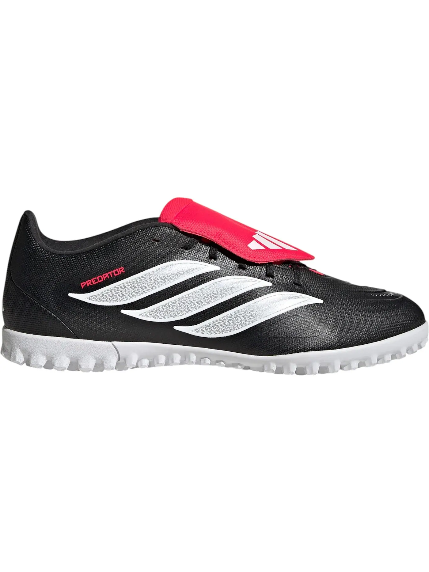 Мужские бутсы с откидным язычком Adidas Predator Club Fold-Over Tongue TF — изображение 1 из 1, черный белый красный