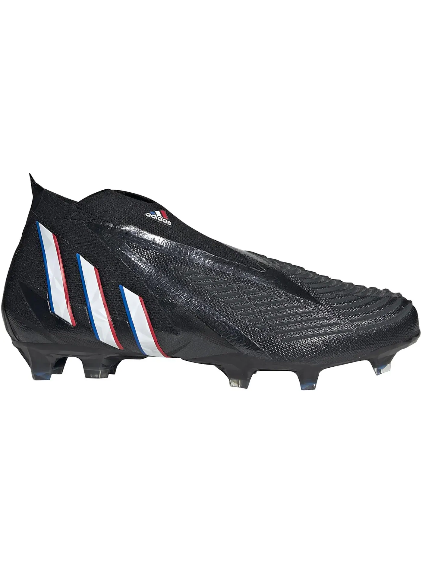 Детские бутсы для футбола с высоким верхом Adidas Predator Edge+ FG — изображение 1 из 1, черный белый красный