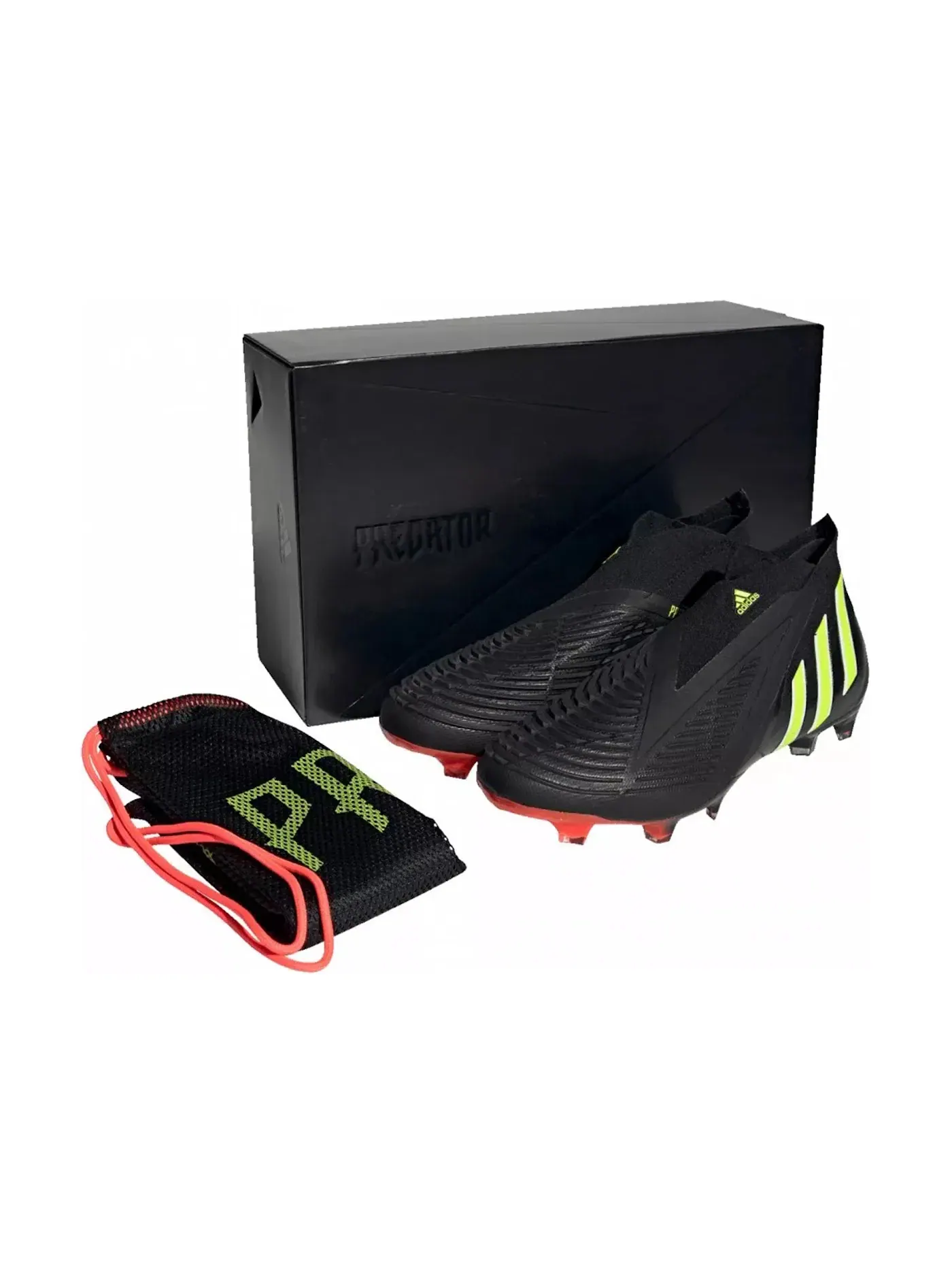 Мужские бутсы с длинным рукавом Adidas Predator Edge.1 FG — изображение 2 из 2, черный/желтый/красный
