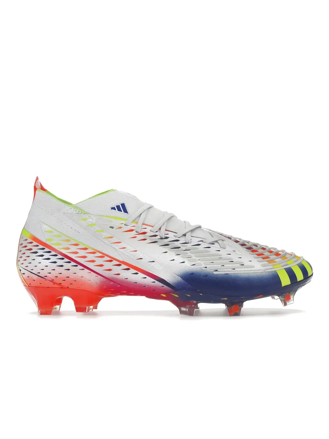 Мужские бутсы с высоким верхом Adidas Predator Edge.1 FG — изображение 1 из 4, белый желтый синий