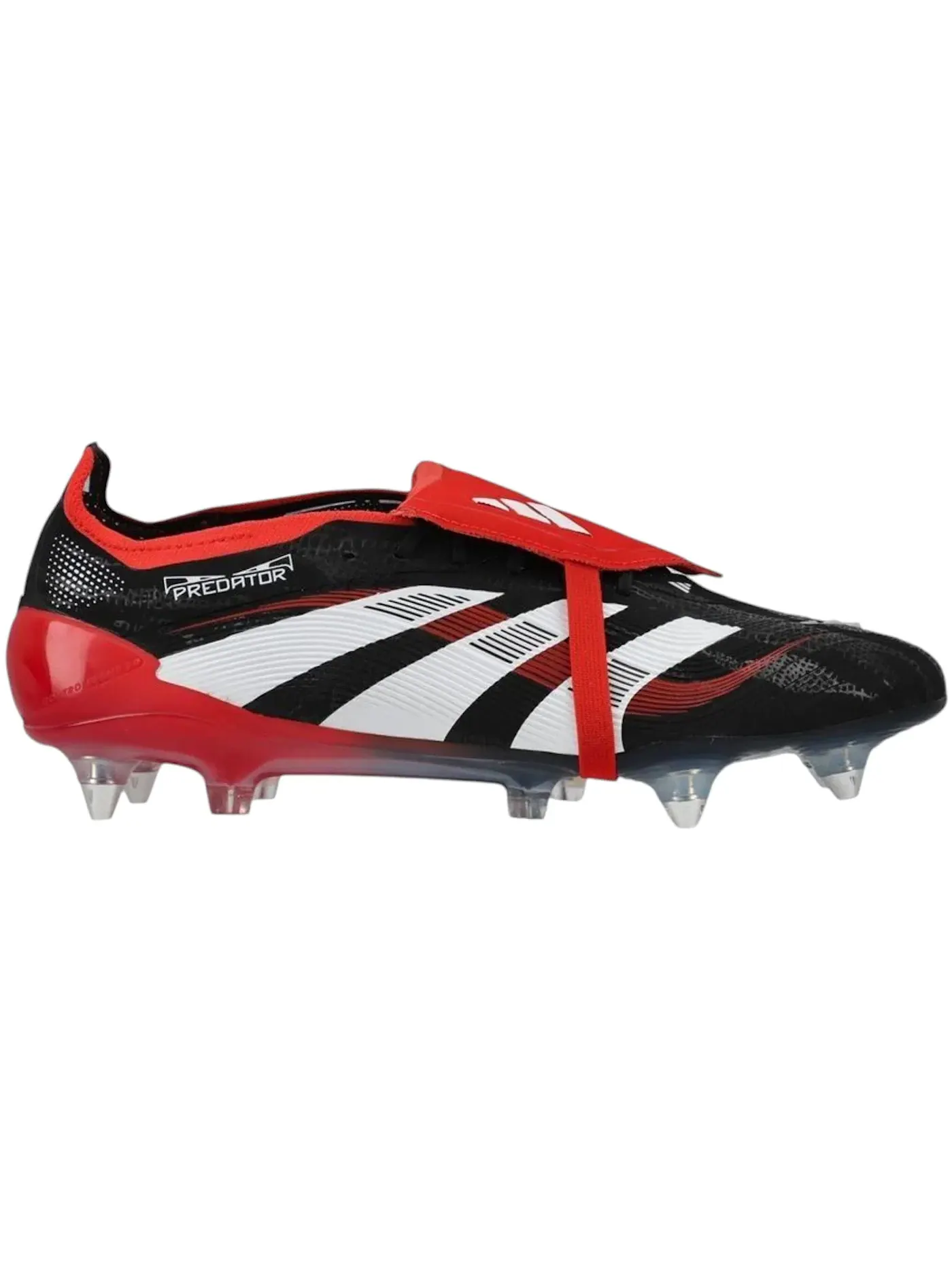 Мужские бутсы с длинным рукавом Adidas Predator Elite BWR Fold-Over Tongue SG — изображение 1 из 1, черный белый красный