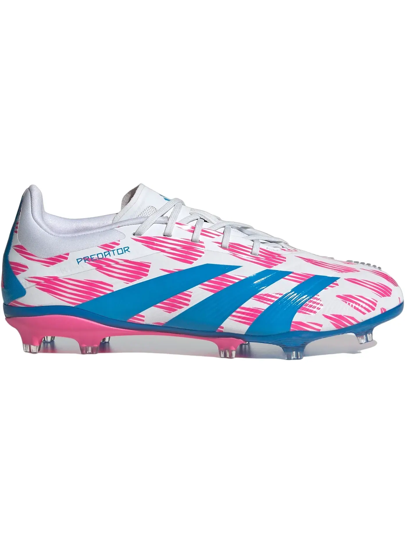 Детские бутсы Predator Elite FG Adidas — изображение 1 из 1, белый/синий/розовый