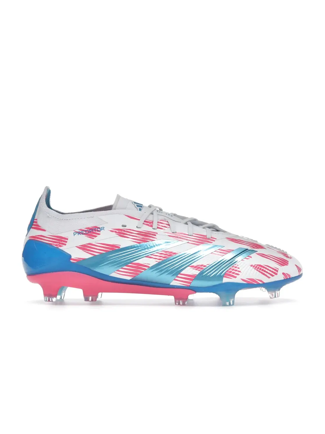 Мужские бутсы с высоким качеством Adidas Predator Elite FG — изображение 1 из 4, белый/синий/розовый