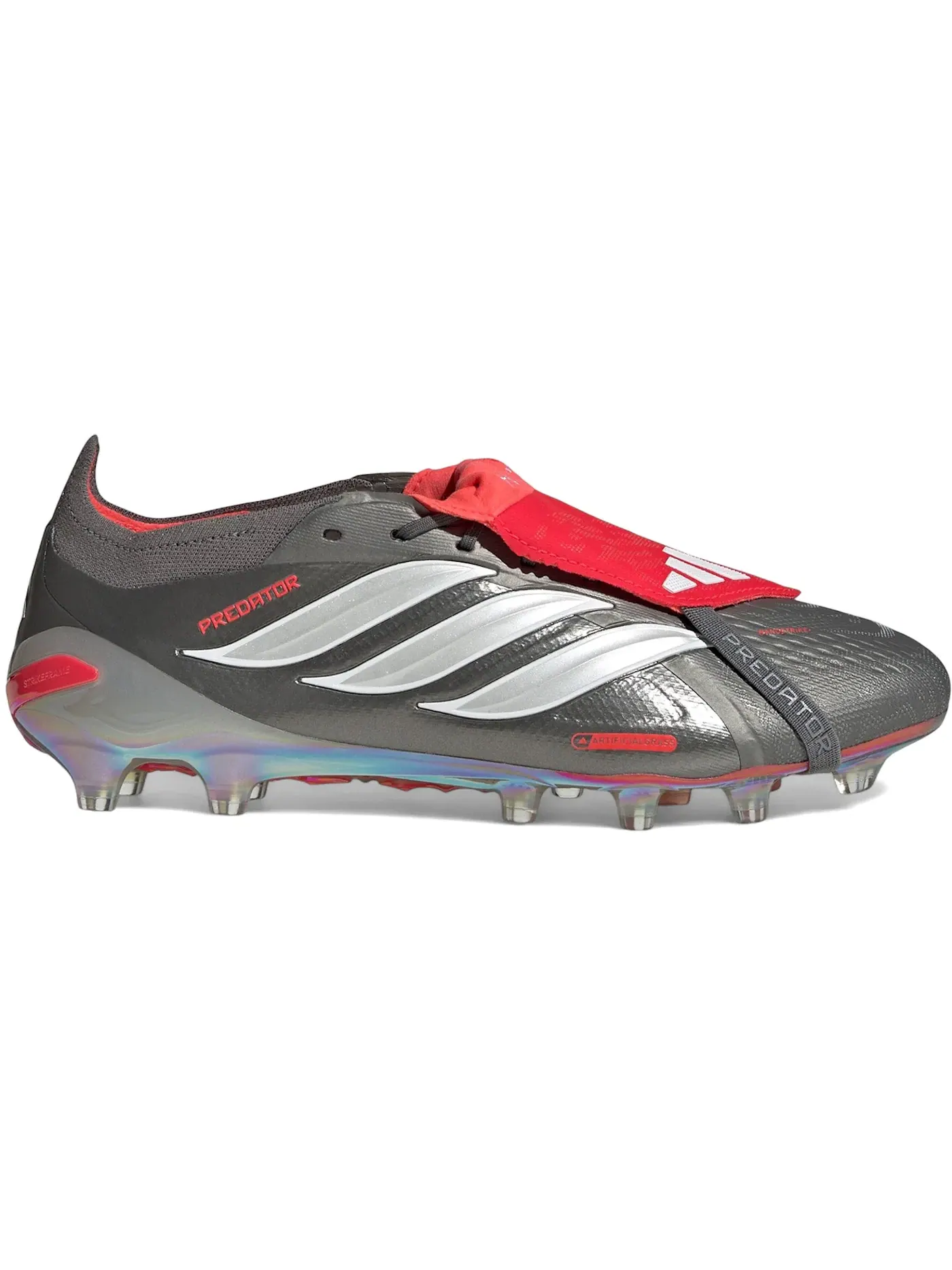 Мужские бутсы с откидным язычком Adidas Predator Elite Fold-Over Tongue AG — изображение 1 из 1, металлик/белый/красный