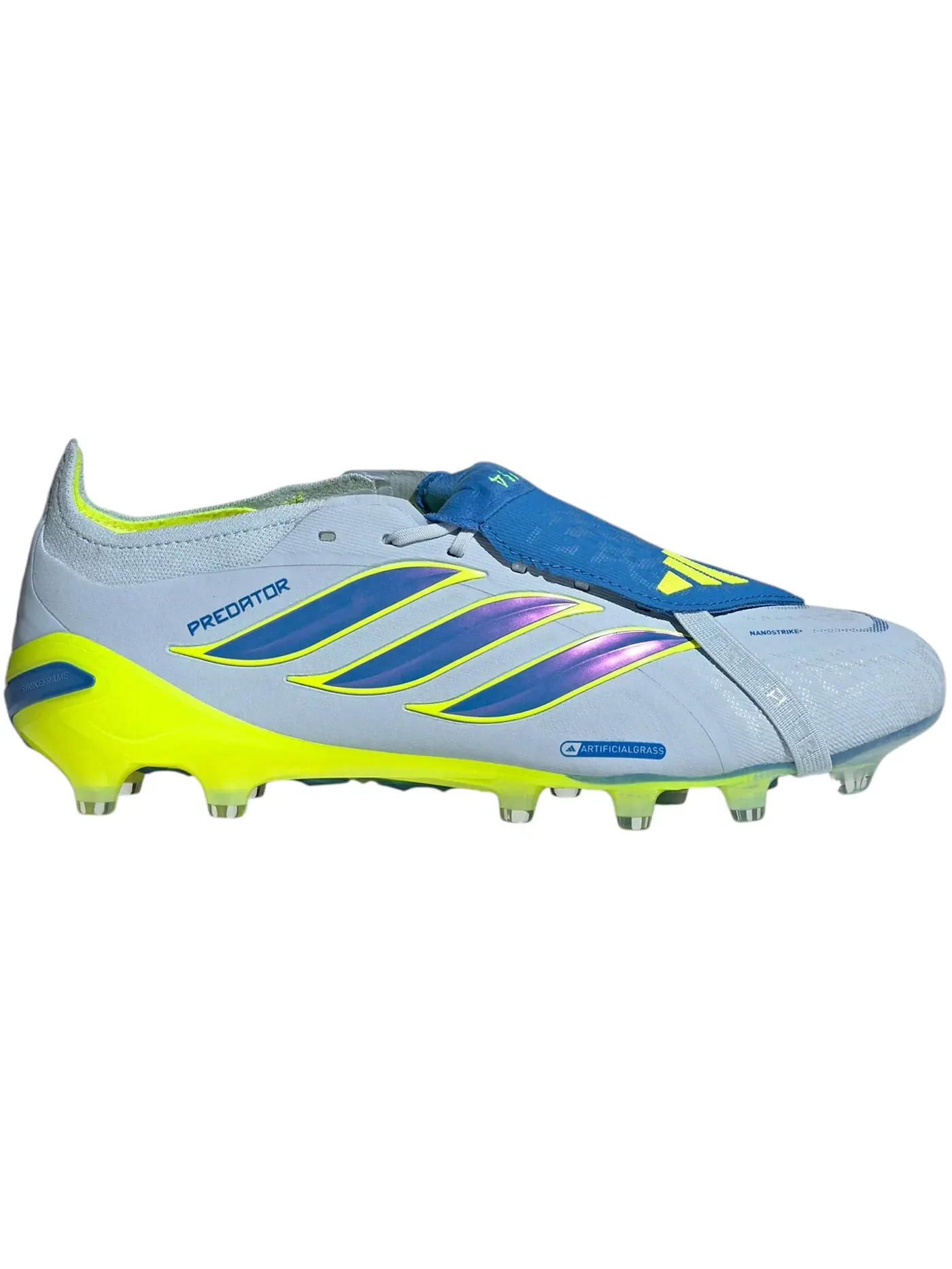 Мужские бутсы с отворотом язычка Adidas Predator Elite Fold-Over Tongue AG — изображение 1 из 1, синий/желтый